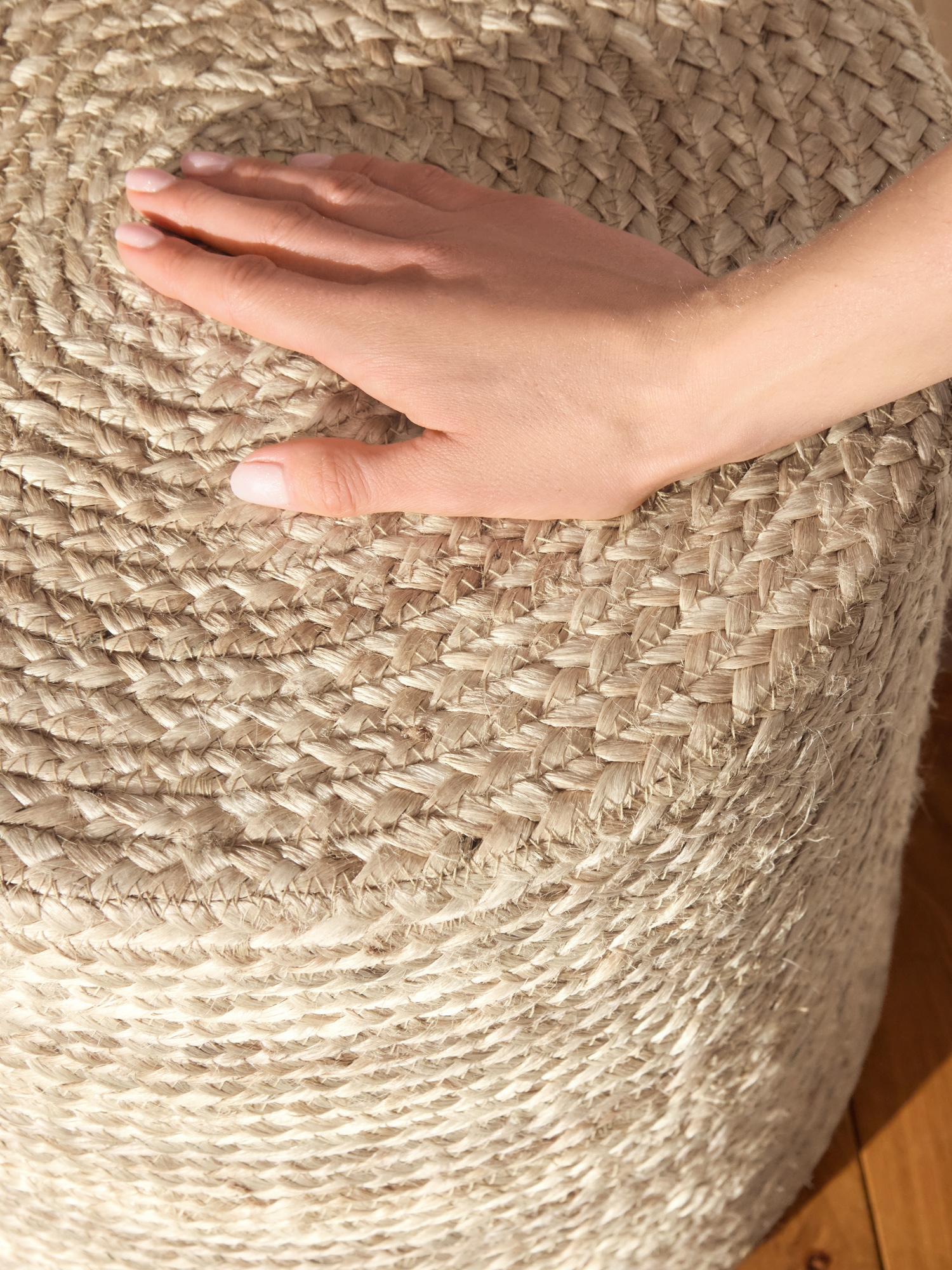 HANSE Home Pouf »Jutta, Jute«, (1 St.), Jute, Natur, Wohnzimmer, Esszimmer, Schlafzimmer, Flur, Modern, Boho