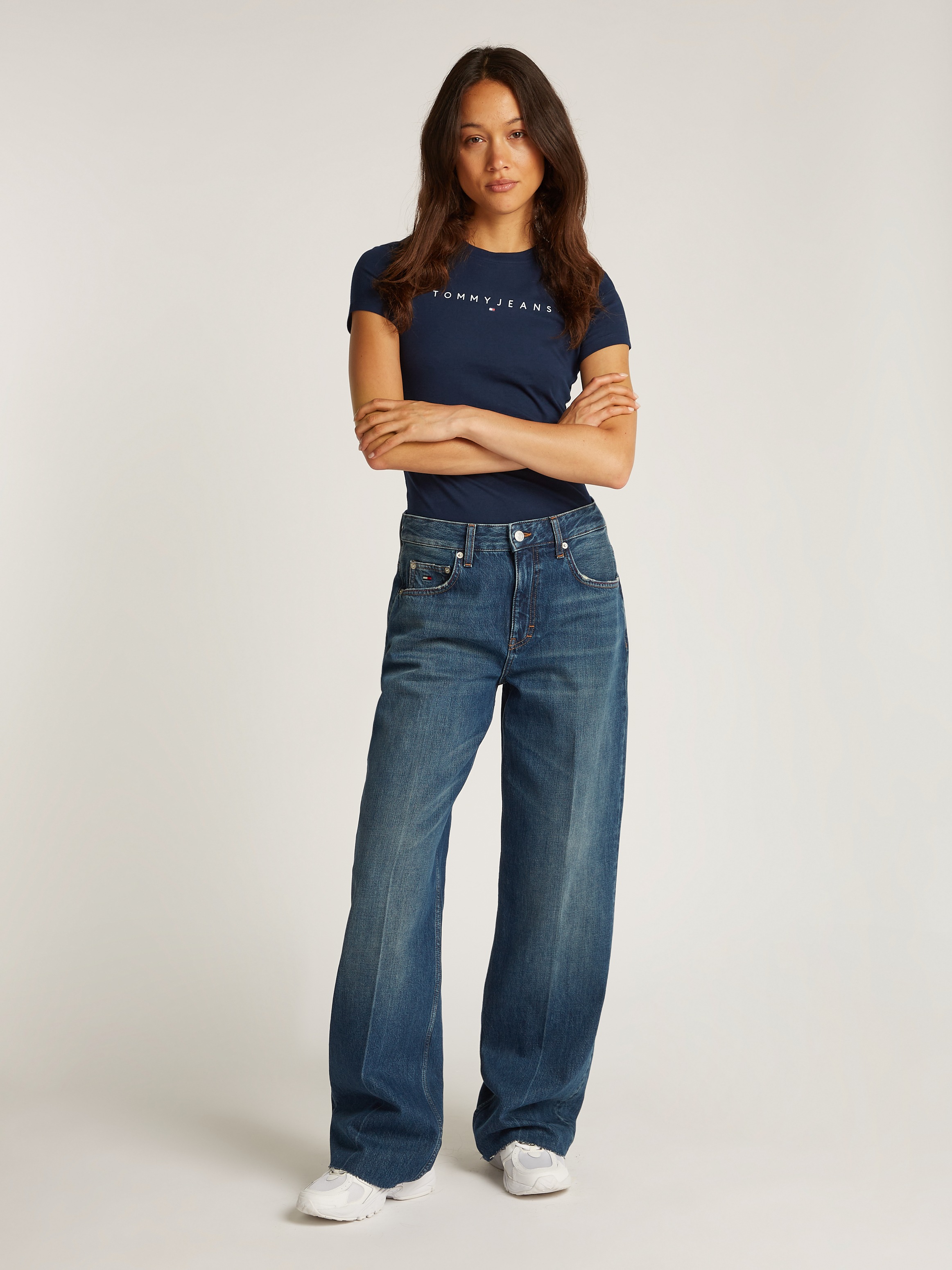 Tommy Jeans Curve T-Shirt »TJW SLIM LINEAR TEE EXT«, in Große Größen