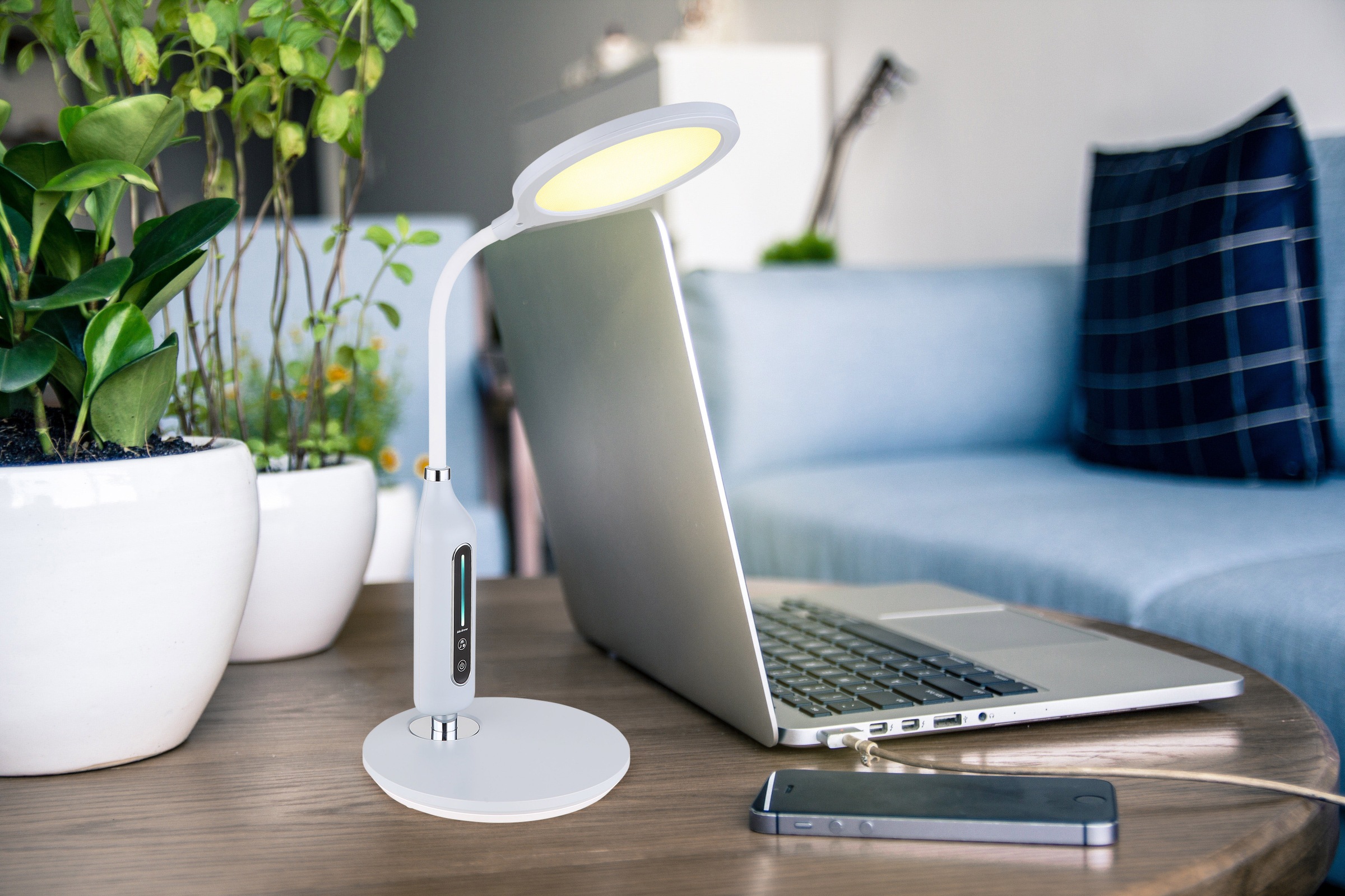 GLOBO LIGHTING LED Tischleuchte »FRUGGY«, Leuchtmittel LED-Modul | LED fest integriert, Tischlampe/Arbeitszimmer/Bürotischleuchte/ Flexo/Touch Ein/Aus