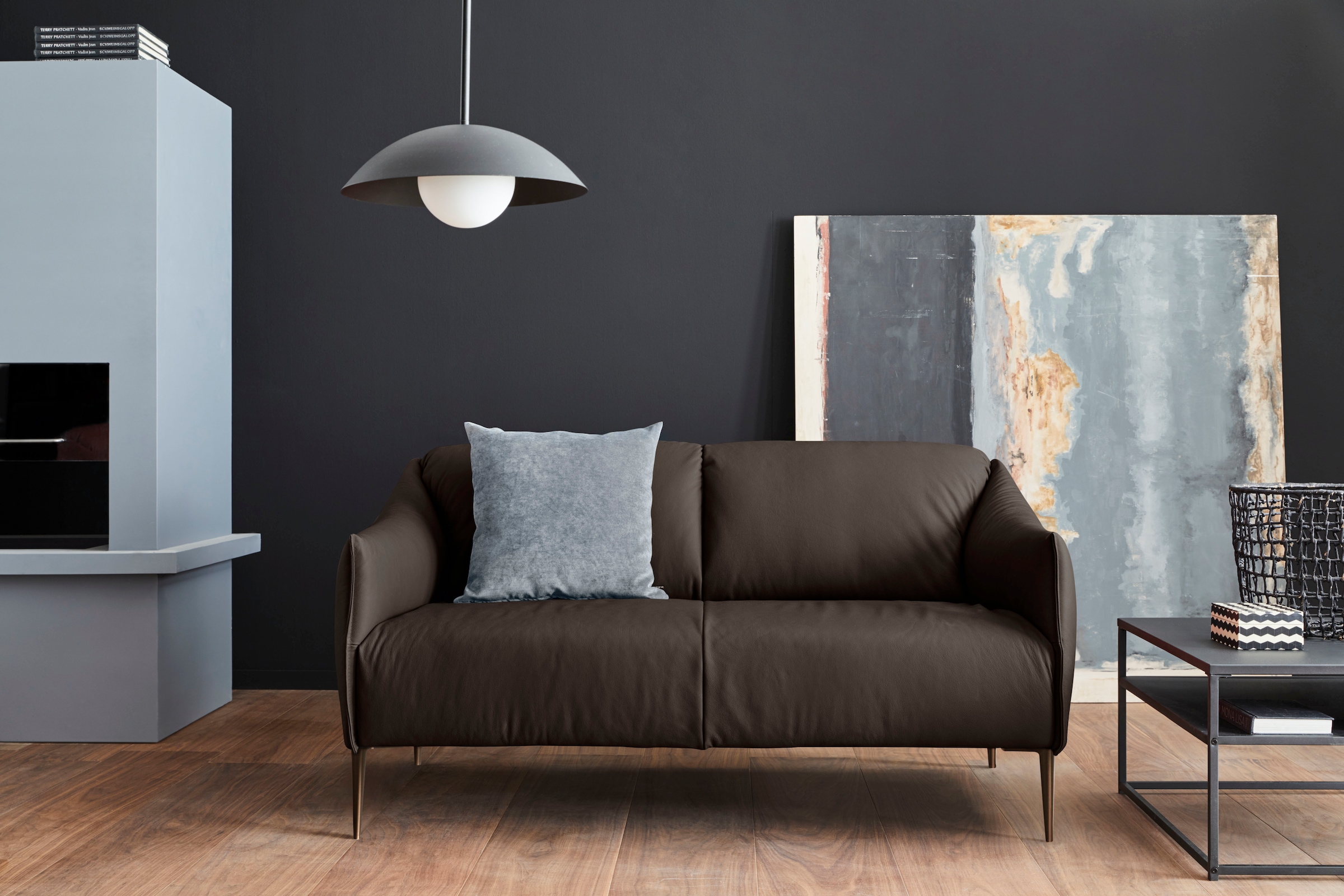 W.SCHILLIG 2-Sitzer sally, mit Metallfüßen in Bronze pulverbeschichtet, Bre günstig online kaufen