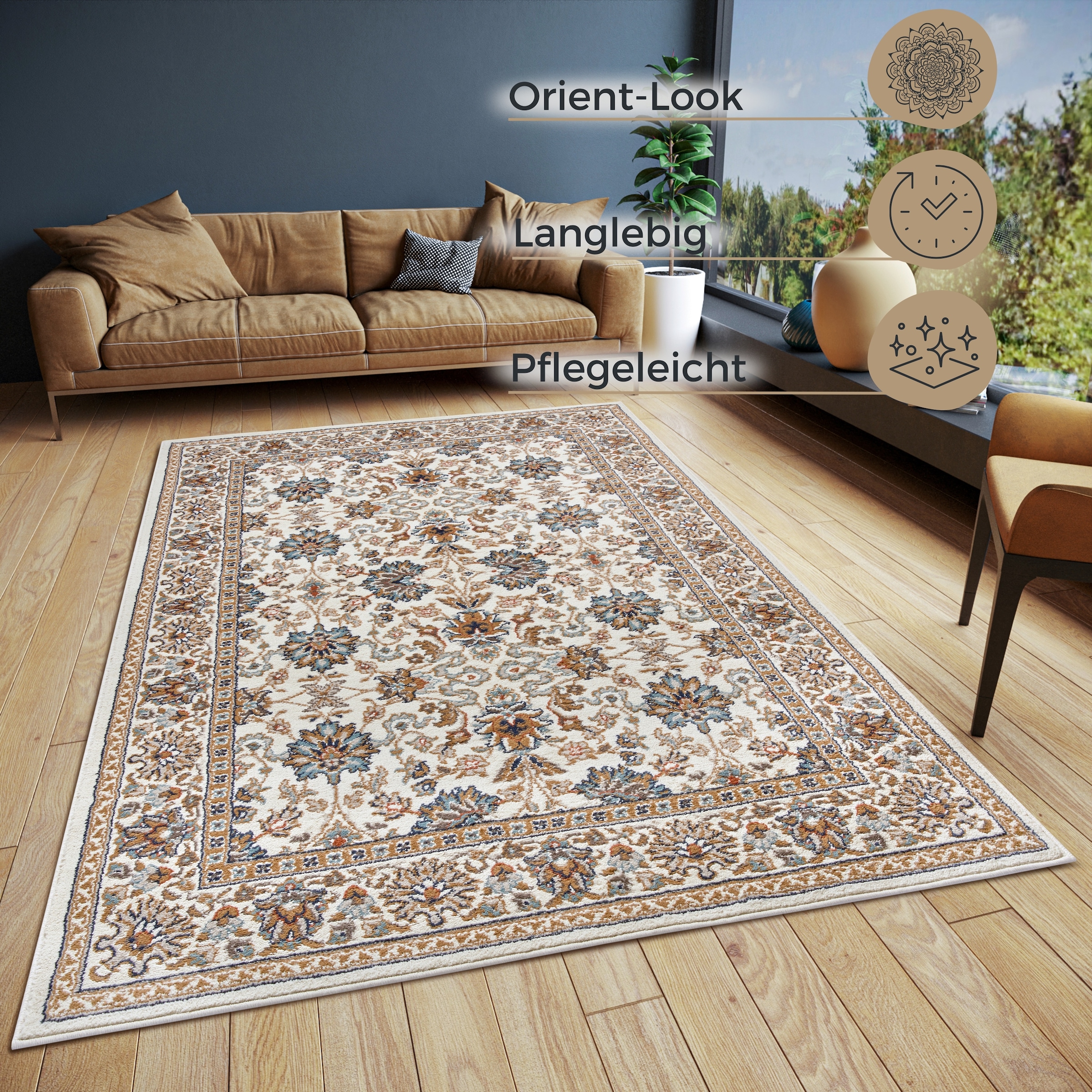 HANSE Home Teppich »Saraceni«, rechteckig, 8 mm Höhe, Läufer, Orientalisch, Kurzflor, Wohnzimmer, Schlafzimmer, Esszimmer