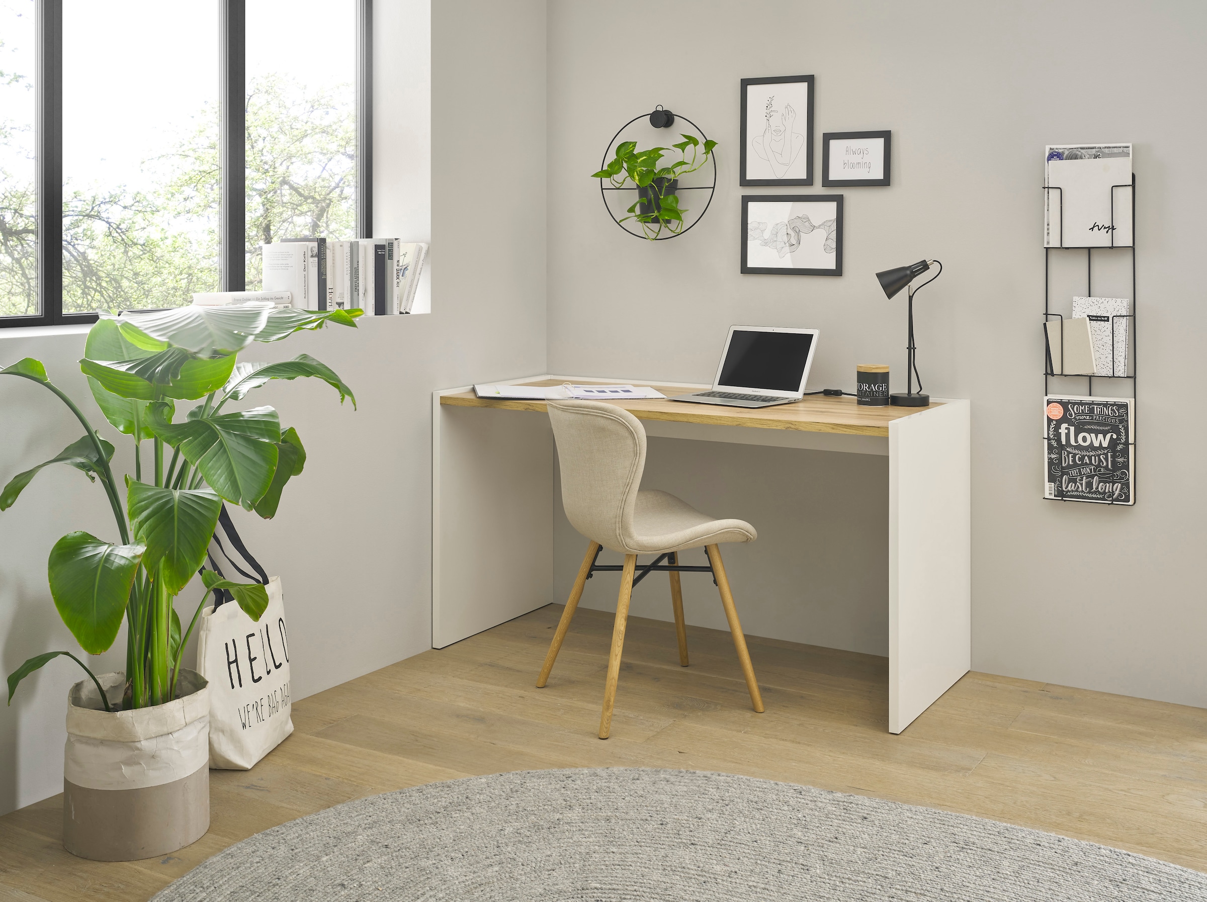 INOSIGN Schreibtisch »CiTY/GiRON«, moderner Computertisch, wohnliches Home Office, Breite 80 oder 143 cm