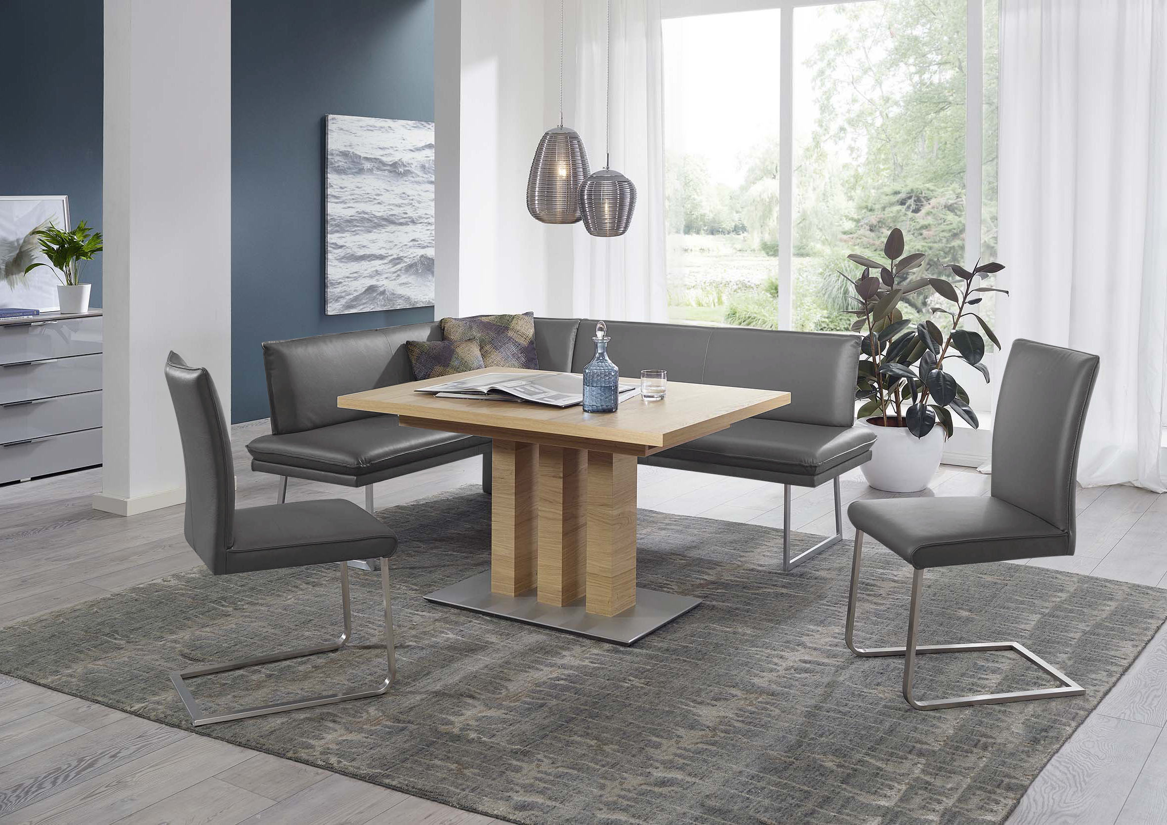 K+W Komfort & Wohnen Essgruppe »Santos III« 4 Stk. tlg. gepolsterte Eckbank günstig online kaufen