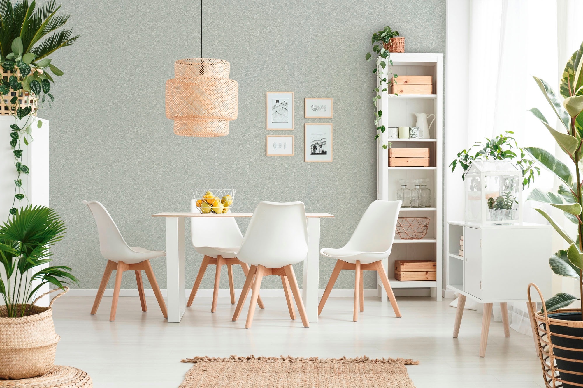 A.S. Création Vliestapete »Nara Ethno«, matt-gemustert-neutral, ArtDeco Mustertapete Tapeten Wohnzimmer Schlafzimmer Küche Flur Design