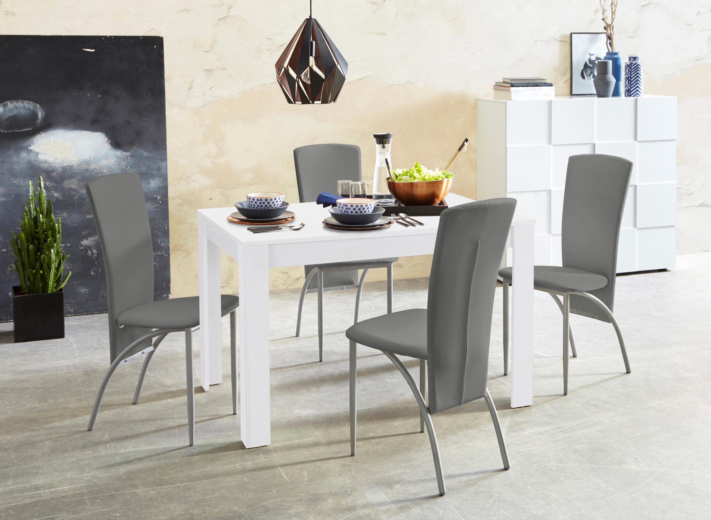 Essgruppe OTTO HOME, grau, Sitzmöbel-Sets, Essgruppe