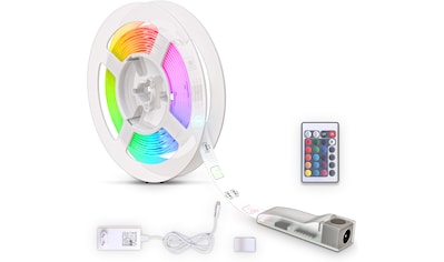 RGB LED Lichtleiste, 3 Meter,  Kunststoff, weiß, inkl. 90 x RGB-LED 0,11 Watt, inkl....