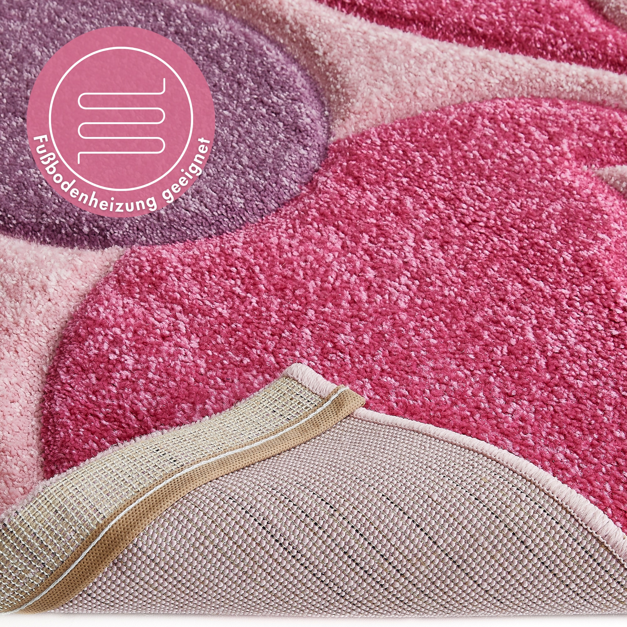 LUXOR living Kinderteppich »Flair« rechteckig 15 mm Höhe Kurzflor, Blumen Design, Kinderzimmer