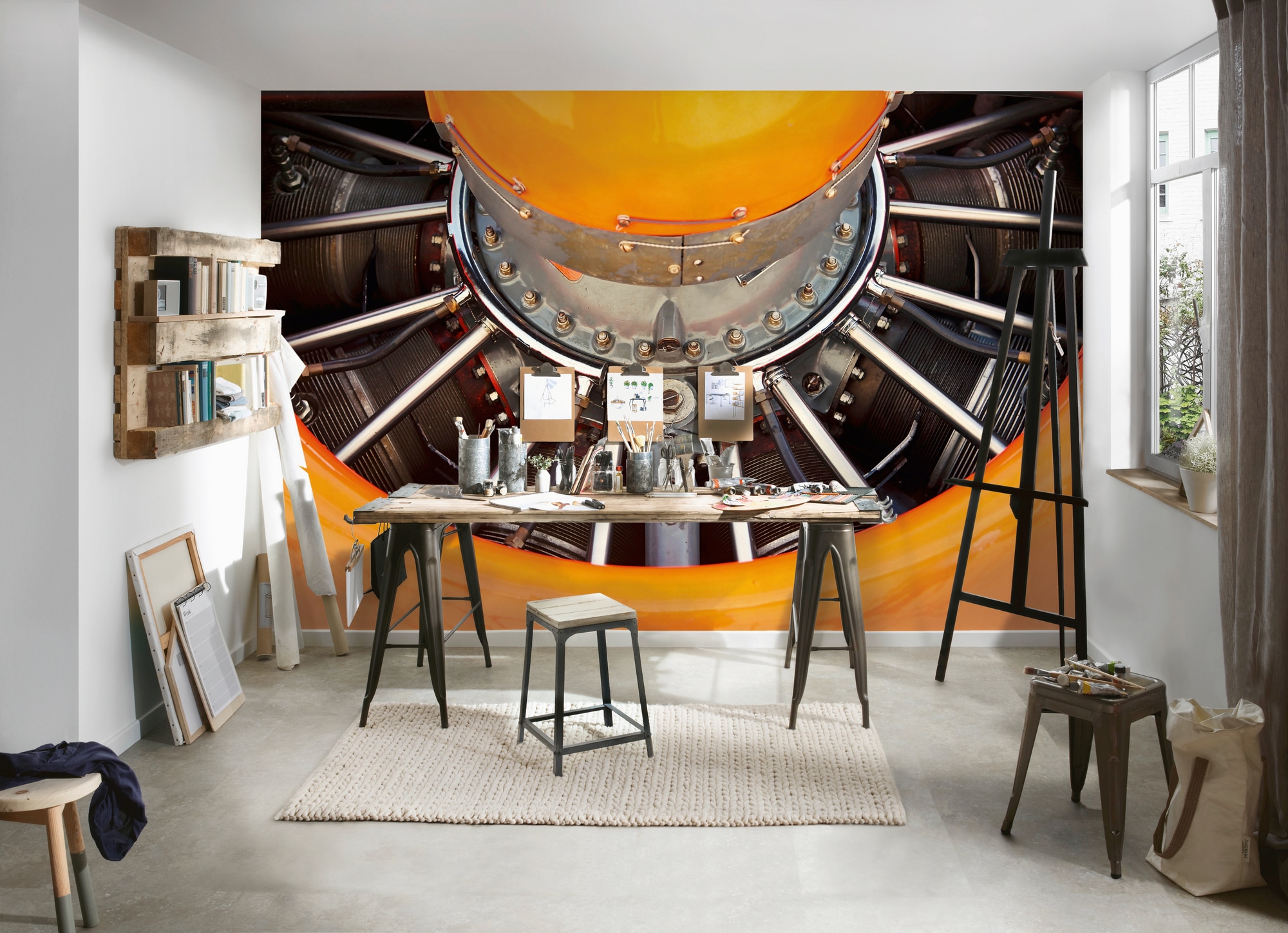 Architects Paper Fototapete »Radial Engine« Vlies, Wand, Schräge