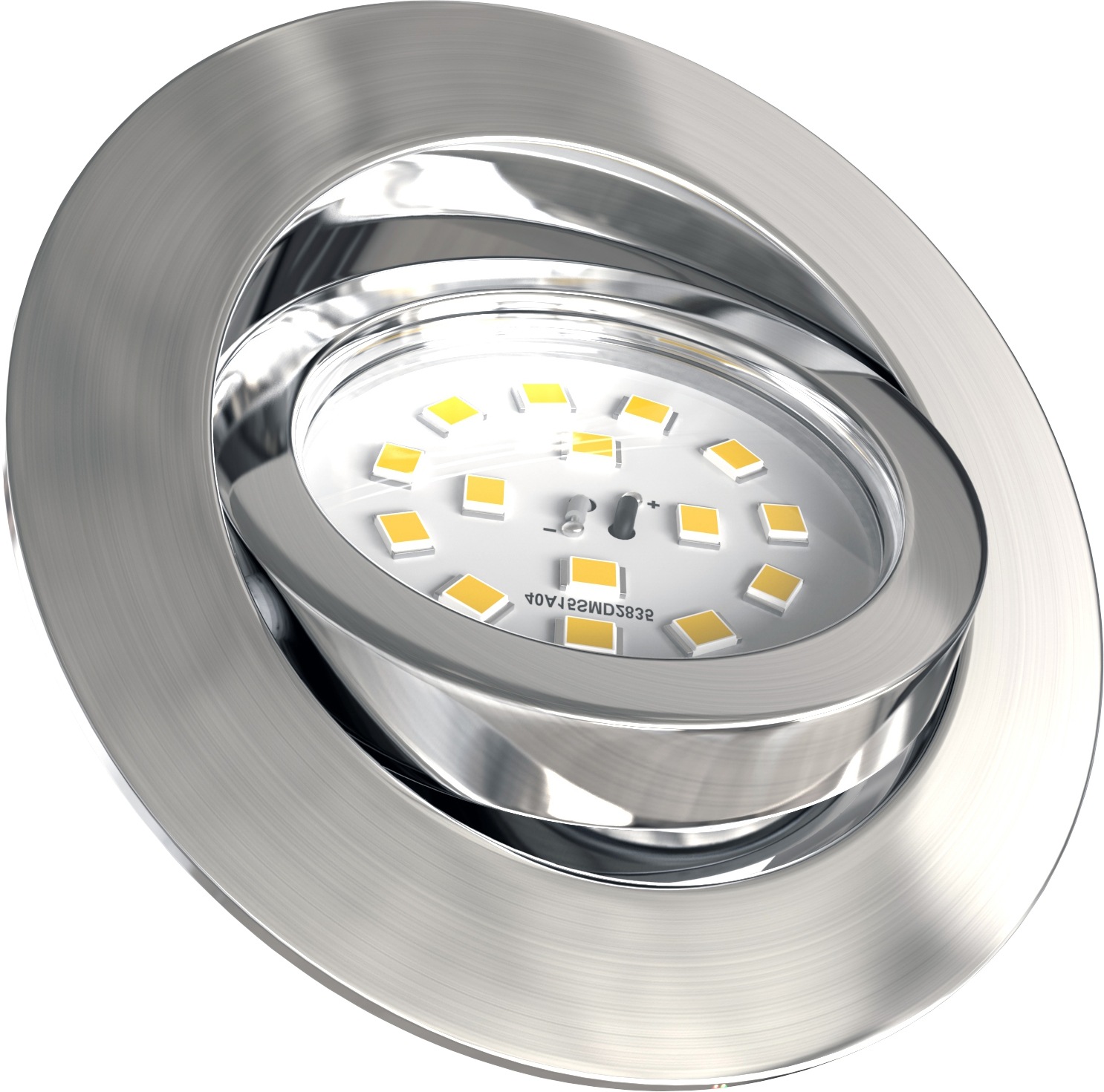 B.K.Licht LED Einbauleuchte »5er Set Einbaustrahler, Dimmbare Deckenstrahler, flache Spots«, 5 flammig, Leuchtmittel LED-Board | LED fest integriert, 3.000K, 470Lm, 5,5W, Kunststoff, 8,2 x 2,8 cm, Nickel