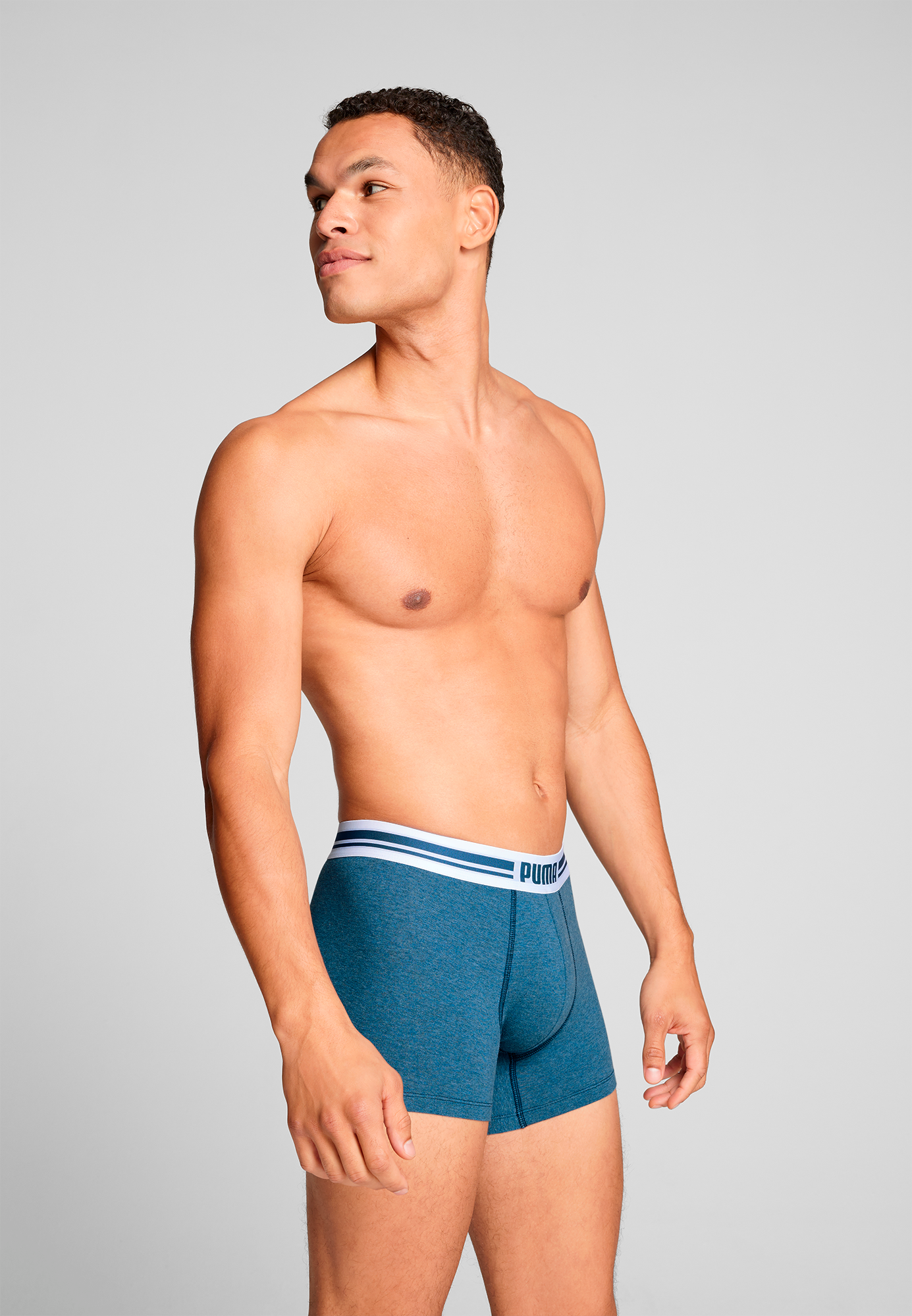PUMA Boxershorts »PUMA MEN EVERYDAY PLACED LOGO BOXERS« 2er Pack,  mit Logo Webbund