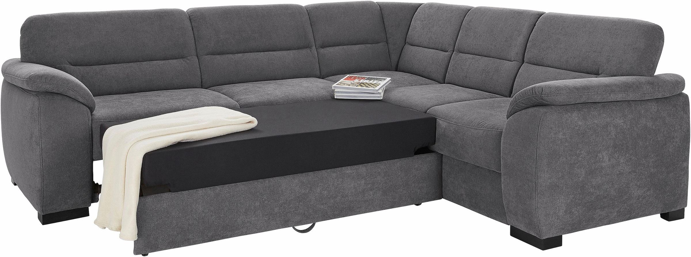 sit&more Ecksofa »Montego L-Form«, wahlweise mit Bettfunktion und Schubkasten