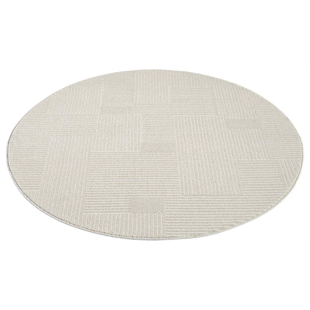 Carpet City Teppich »FLAIR177«, rund, 11 mm Höhe, Kurzflor-Teppich, Skandi-Stil, Wohnzimmer