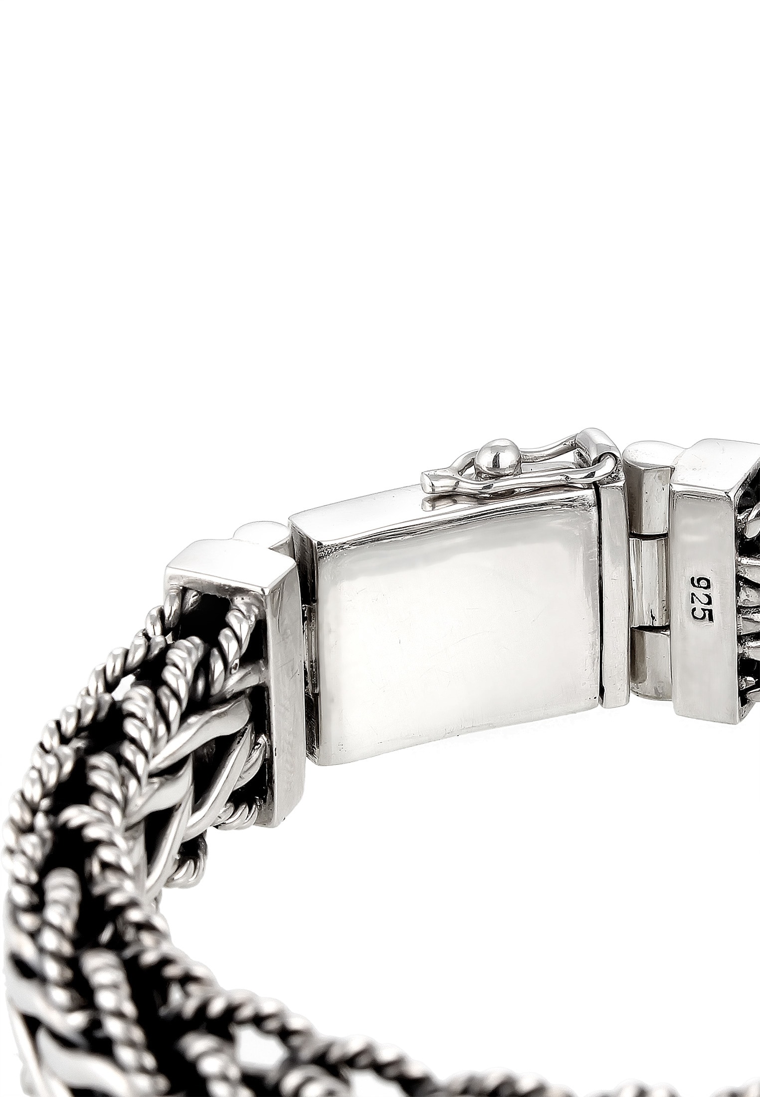 Kuzzoi Armband »Herren Panzerarmband Gliederkette 925er Silber«