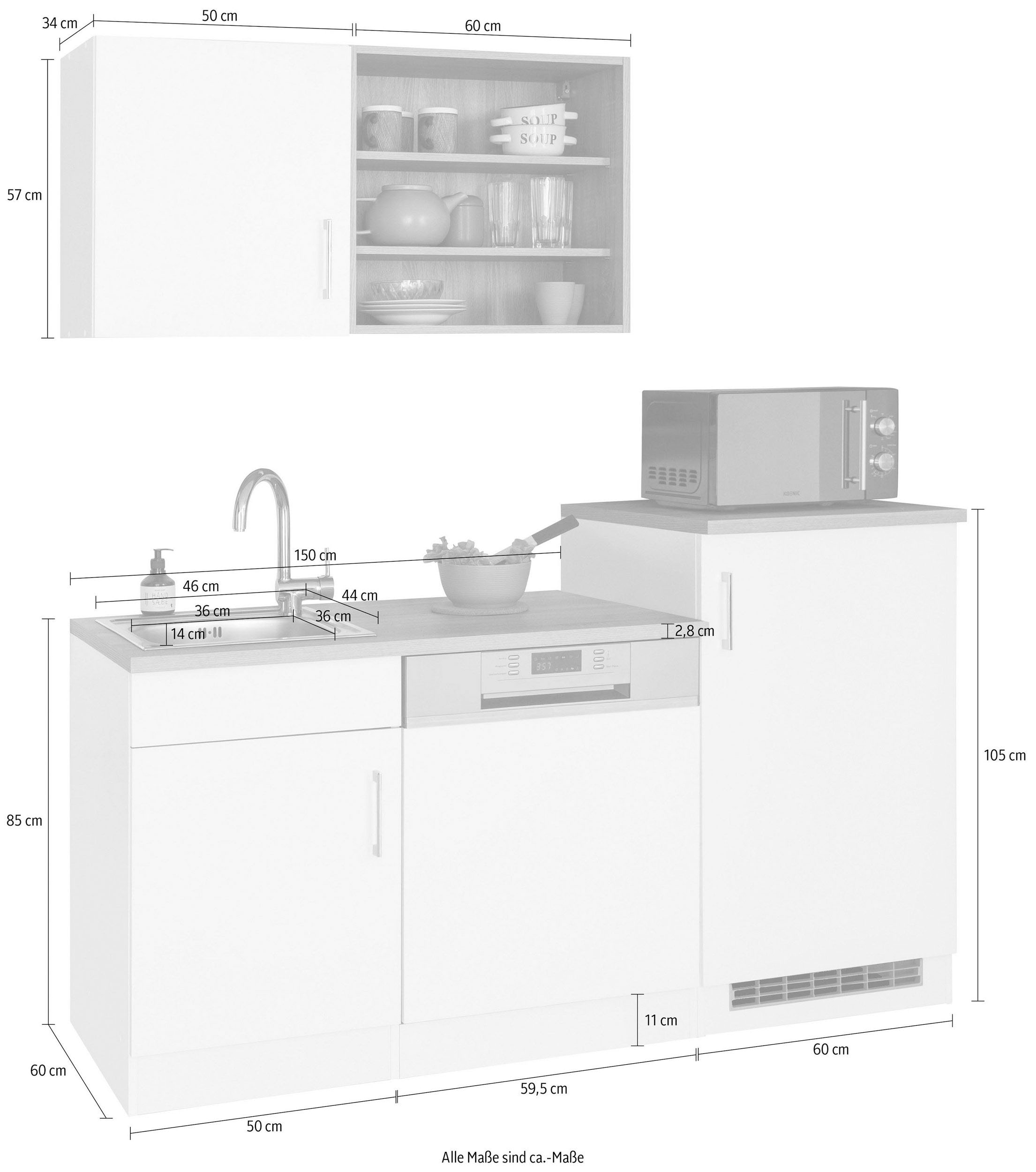 E-Geräten Küche auf MÖBEL HELD cm, mit 170 Rechnung bestellen Breite »Mali«,
