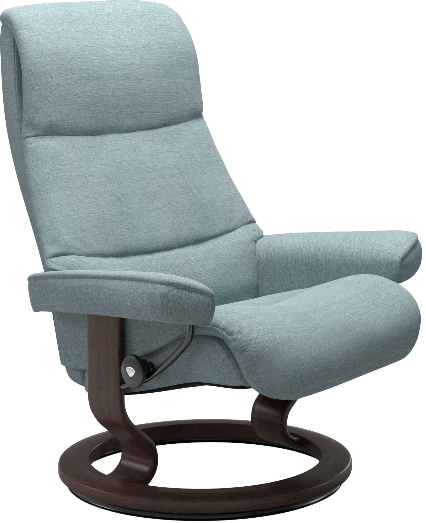 Stressless® Relaxsessel »View«, (Set, Relaxsessel mit Hocker), mit Classic Base, Größe M,Gestell Wenge
