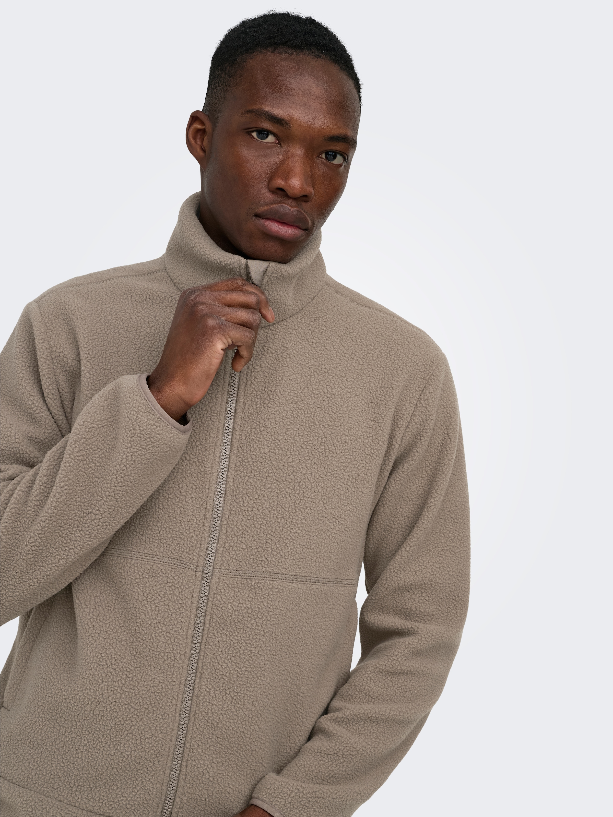 ONLY & SONS Fleecejacke »ONSJASON PRTC FLEECE JACKET OTW NOOS« Polyester, regular fit