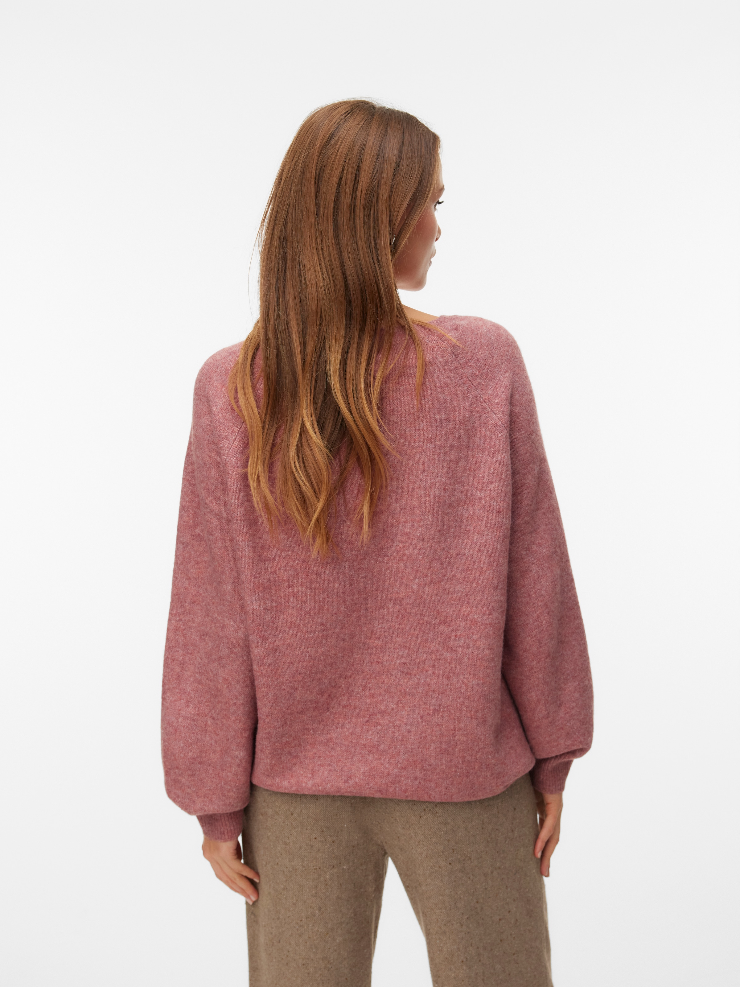 Vero Moda V-Ausschnitt-Pullover »VMLEAF LS LONG V-NECK PULLOVER«