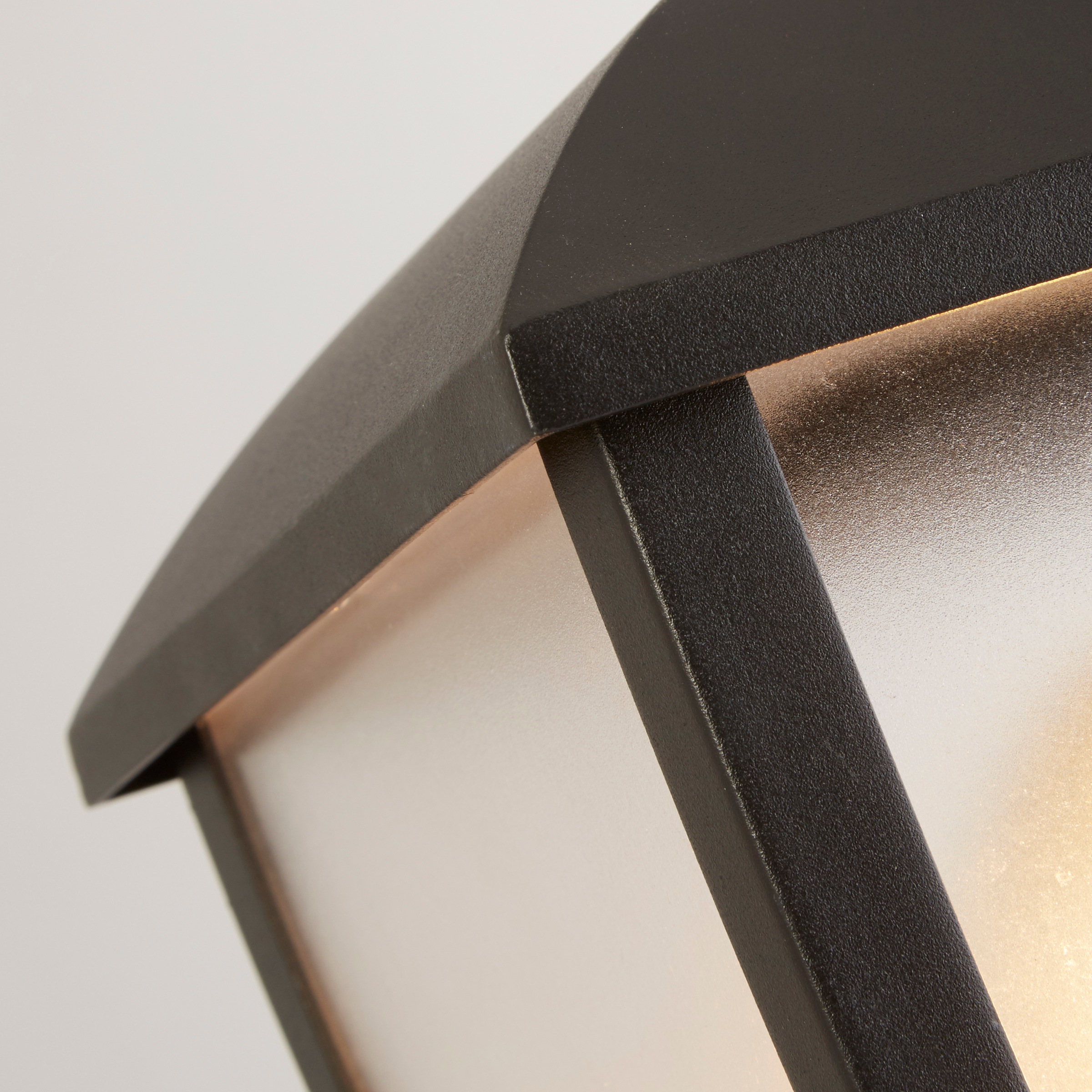 Searchlight Pollerleuchte »Seattle Post - Black Metal & Clear Frosted Polycarbonate« E27 1 Stk.