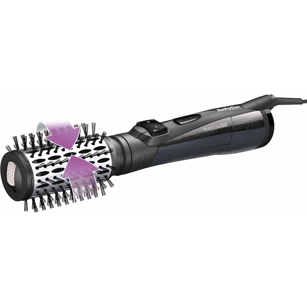 BaByliss Warmluftbürste »AS551E«, 2 Aufsätze}, 2 austauschbare Thermobürstenaufätze