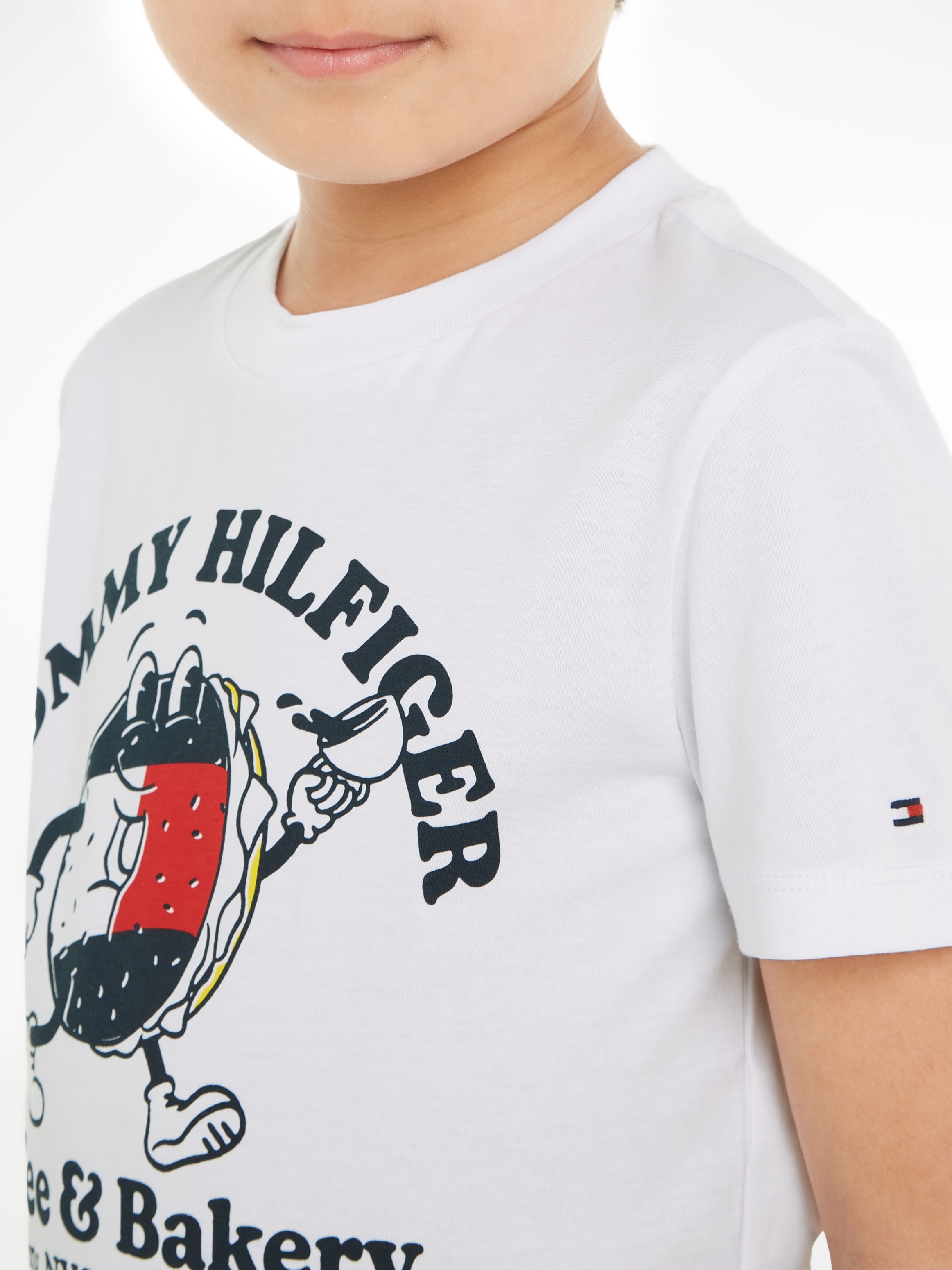 Tommy Hilfiger T-Shirt »TOMMY BAGELS TEE S/S«, mit Frontprint