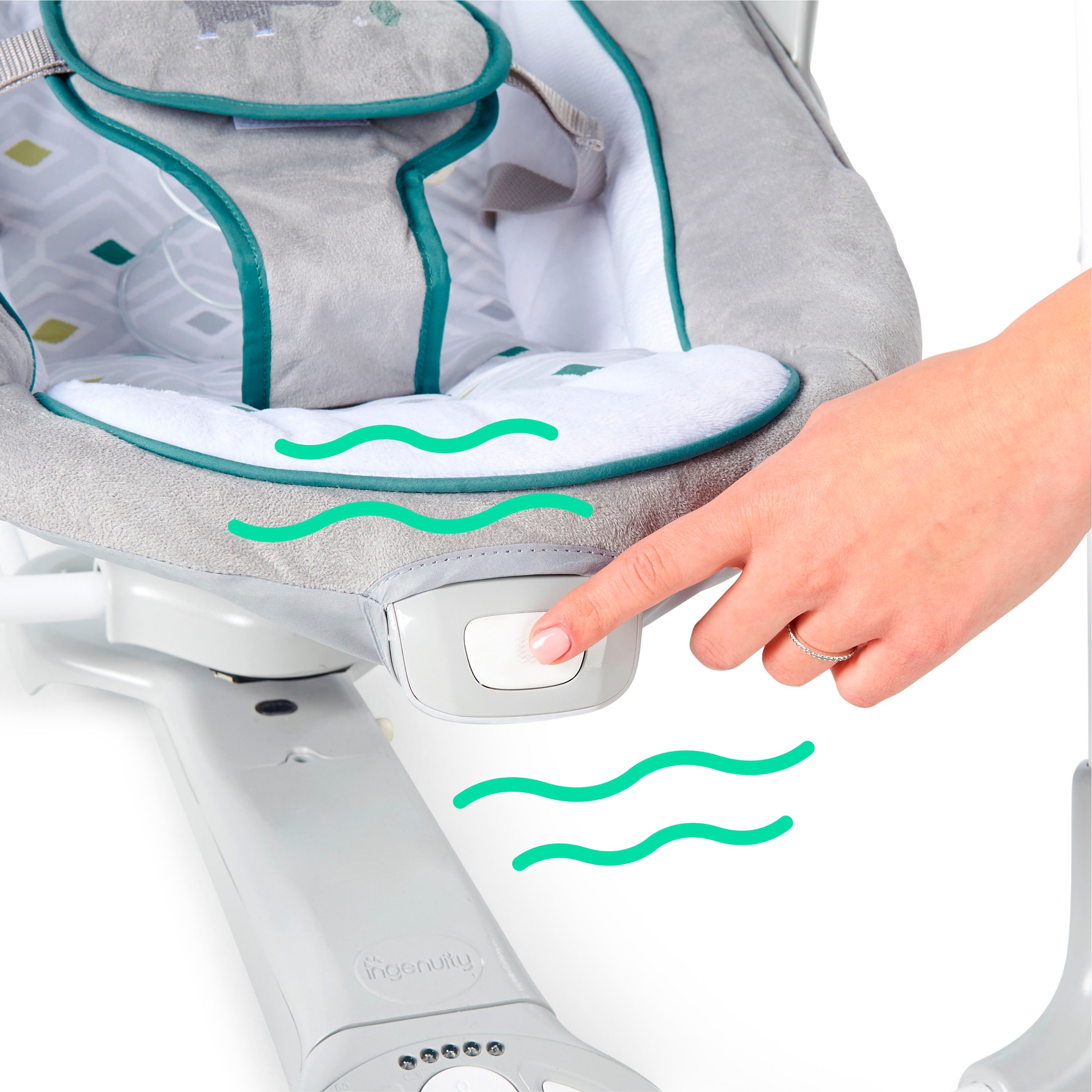 ingenuity Babyschaukel »ConvertMe Swing-2-Seat Portable Swing - Nash«, mit automatischer Schaukelfunktion und Sound-Effekt