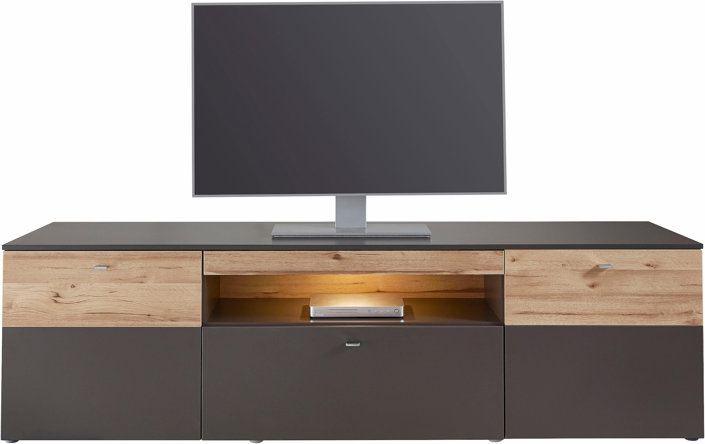 FORTE Lowboard »Como«, TV-Board, LED Beleuchtung, Soft Close, Stauraum, 209,8/59,3/52 cm