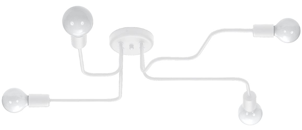 SOLLUX lighting Deckenleuchte »Kronleuchter VECTOR 4 weiß«, 4 flammig, Leuc günstig online kaufen