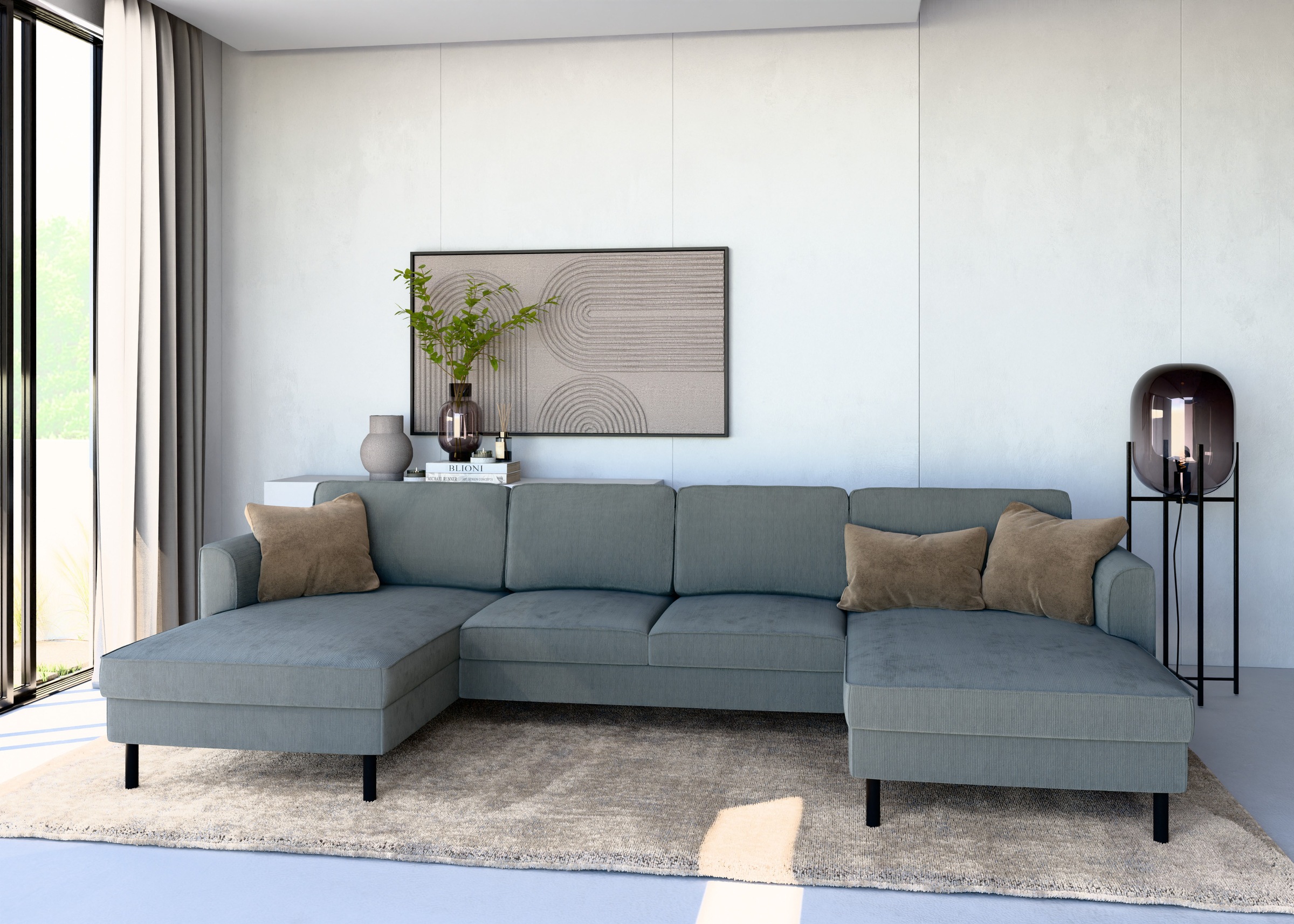 Home affaire Wohnlandschaft »Booster II, whlw. mit Schlaffunktion & Bettkas günstig online kaufen