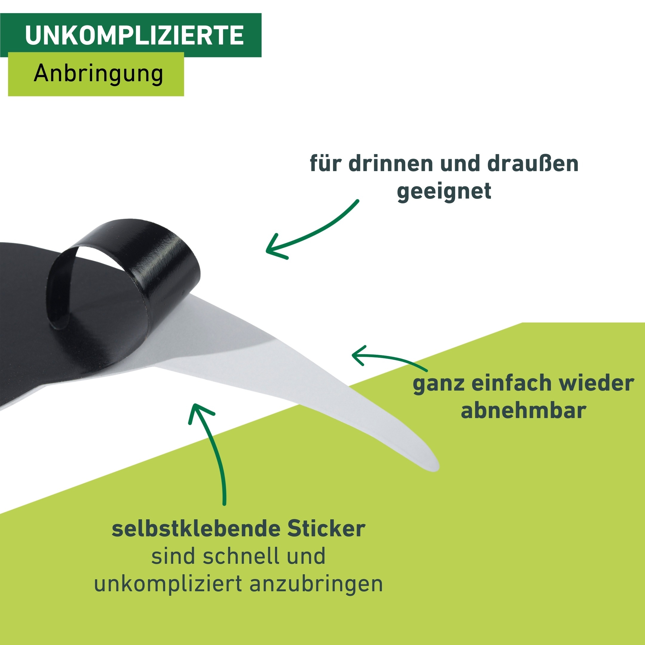Windhager Vogelattrappe »Vogel Silhouetten 3 Stk., selbstklebend« Vogelabwehr für drinnen und draußen, schwarz