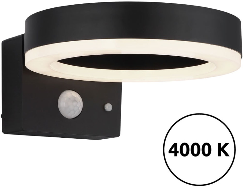 GLOBO LIGHTING LED Solarleuchte »SOLARLEUCHTE KUNSTSTOFF SCHWARZ MATT, 1XLED« LED-Modul 1 Stk. Warmweiß Solar Garten Terrasse Außenbeleuchtung Funktionsleuchte Außenbereich