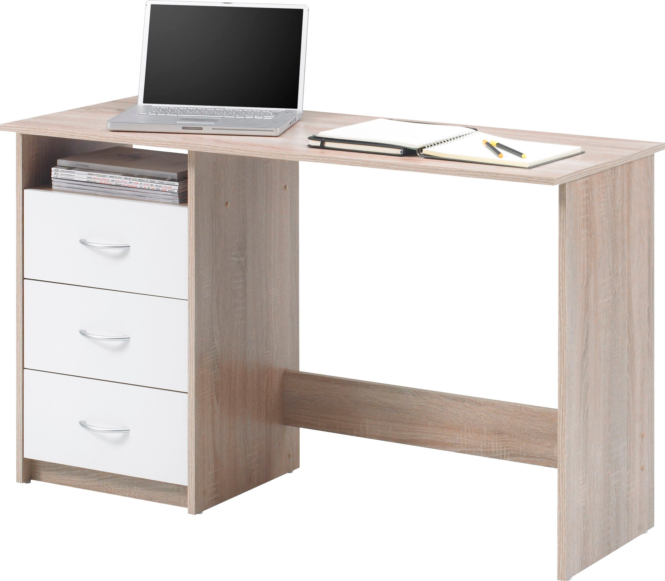 BEGA OFFICE Schreibtisch »Adria, Computertisch,«, Schubkästen rechts oder links montierbar, Breite 123 cm