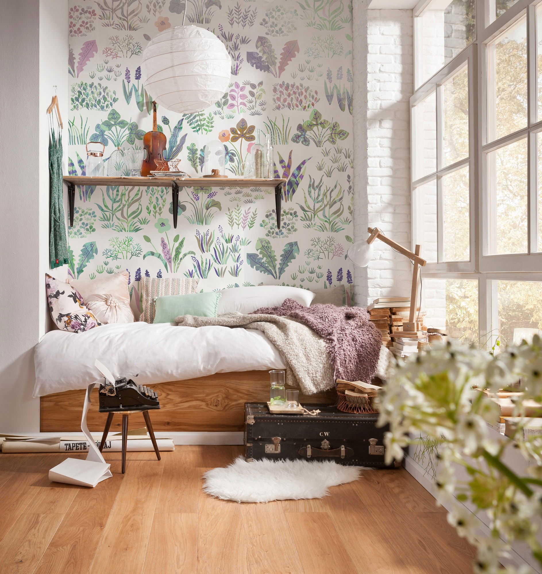 Komar Vliestapete »Digitaldruck Vlies -  Flower Farm - Größe 200 x 280 cm« bedruckt glatt Kinderzimmer