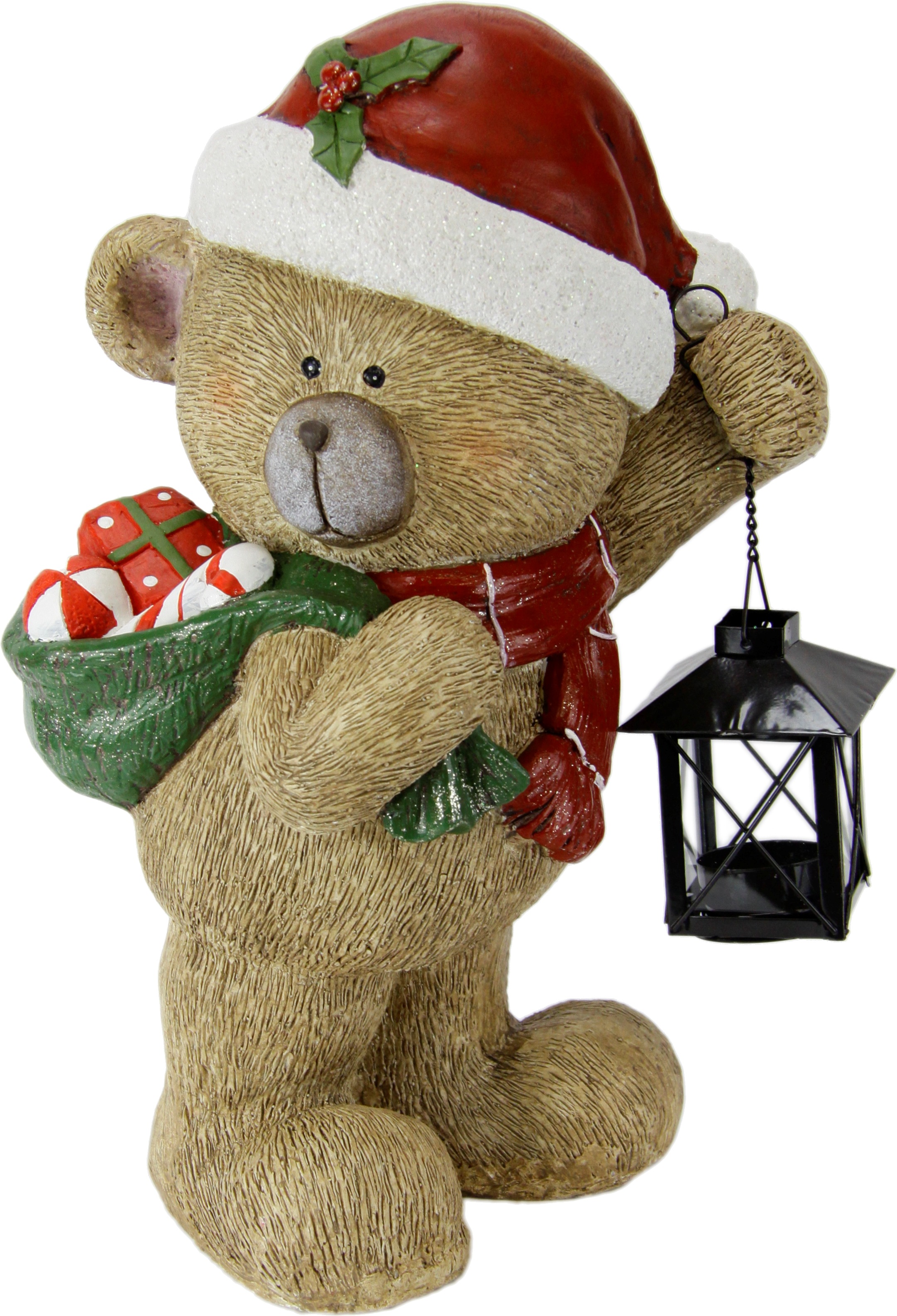 I.GE.A. Dekofigur »Bär mit Lampe« Figur Statue Weihnachtsfigur Ornament Wei günstig online kaufen