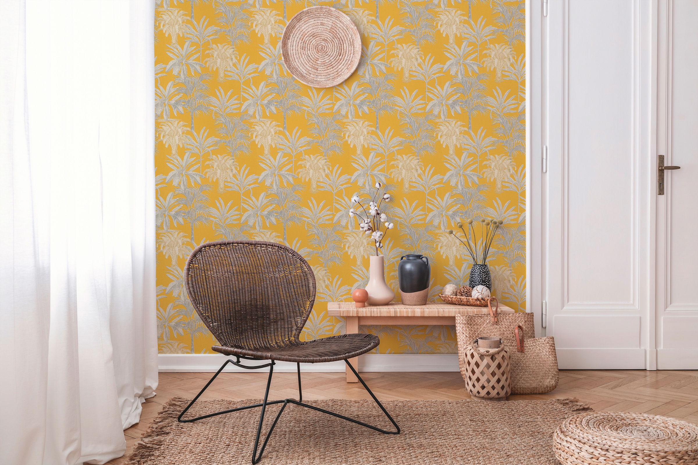 METROPOLIS BY MICHALSKY LIVING Vliestapete »Change is good, Tropical Tale«, floral-botanisch-tropisch, Designertapete Tapete Palmen Tapeten Wohnzimmer Schlafzimmer Küche