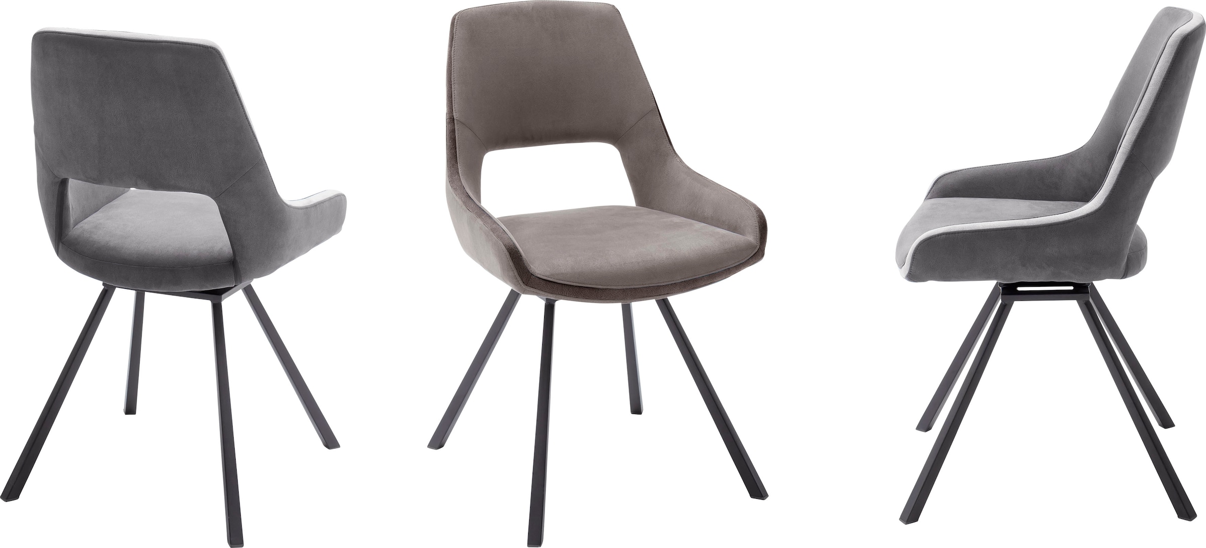 MCA furniture Esszimmerstuhl »Bayonne«, (Set), 2 St., 2er Set, Stuhl 180°drehbar, belastbar bis 120 kg, Sitzhöhe ca. 50 cm