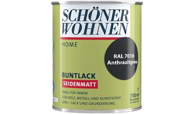 SCHÖNER WOHNEN-Kollektion Lack »Home Buntlack«, (1), 750 ml, anthrazitgrau RAL 7016,... kaufen