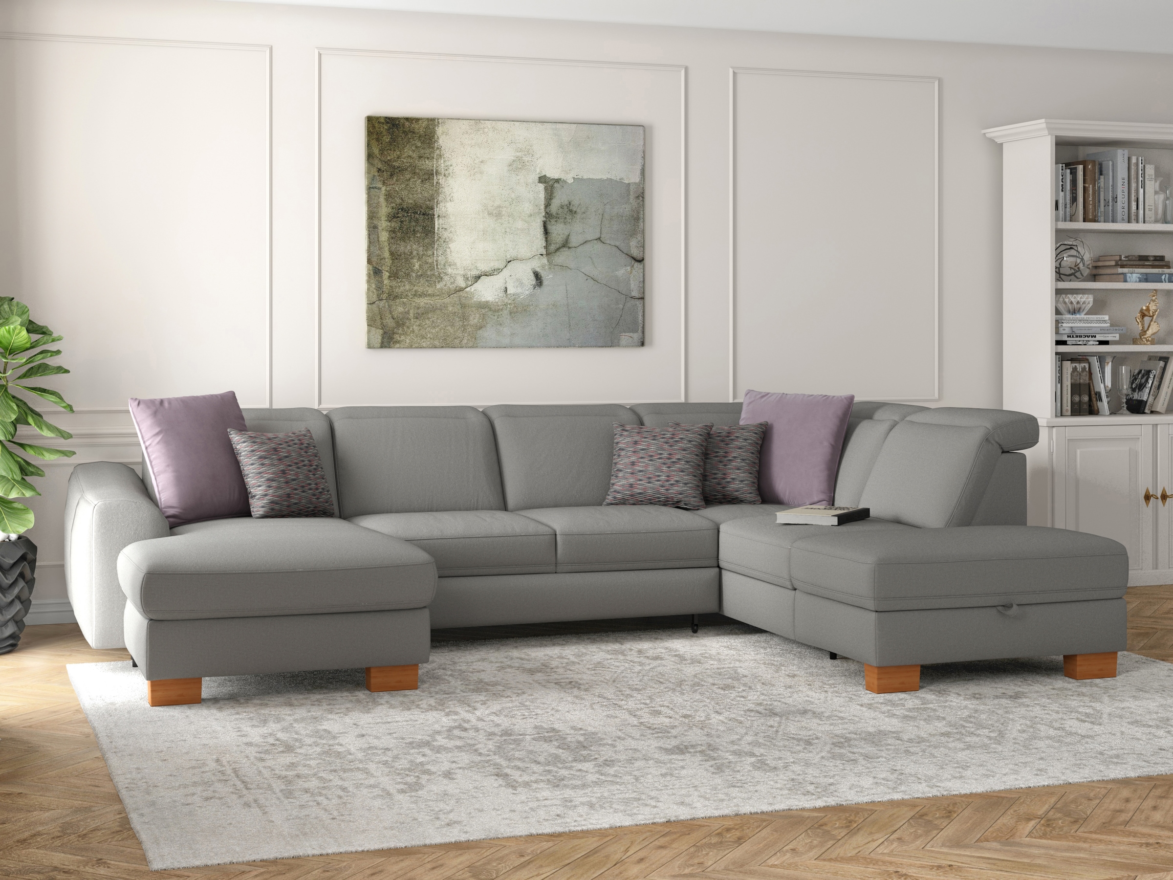 sit&more Wohnlandschaft "Dundee U-Form" mit Federkern und Massivholzfüßen, günstig online kaufen
