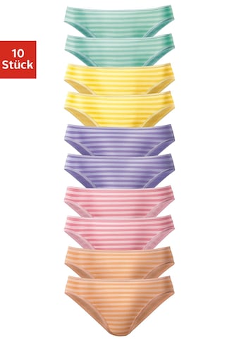Slip, (Packung, 10 St.), schöner Basicartikel in tollen Farben - passend für jeden Tag