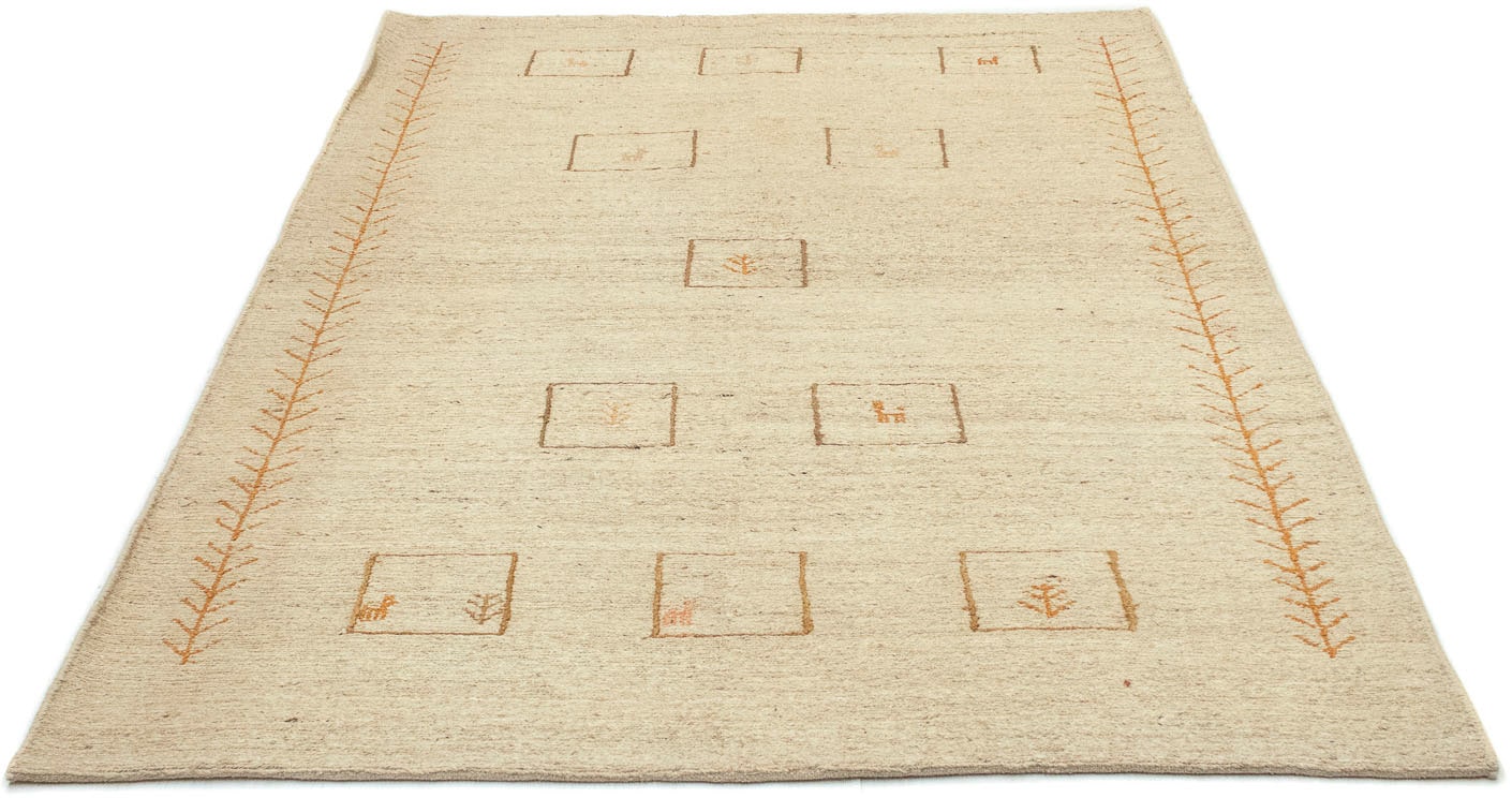 morgenland Wollteppich »Gabbeh Teppich handgeknüpft kaufen handgeknüpft online beige«, rechteckig