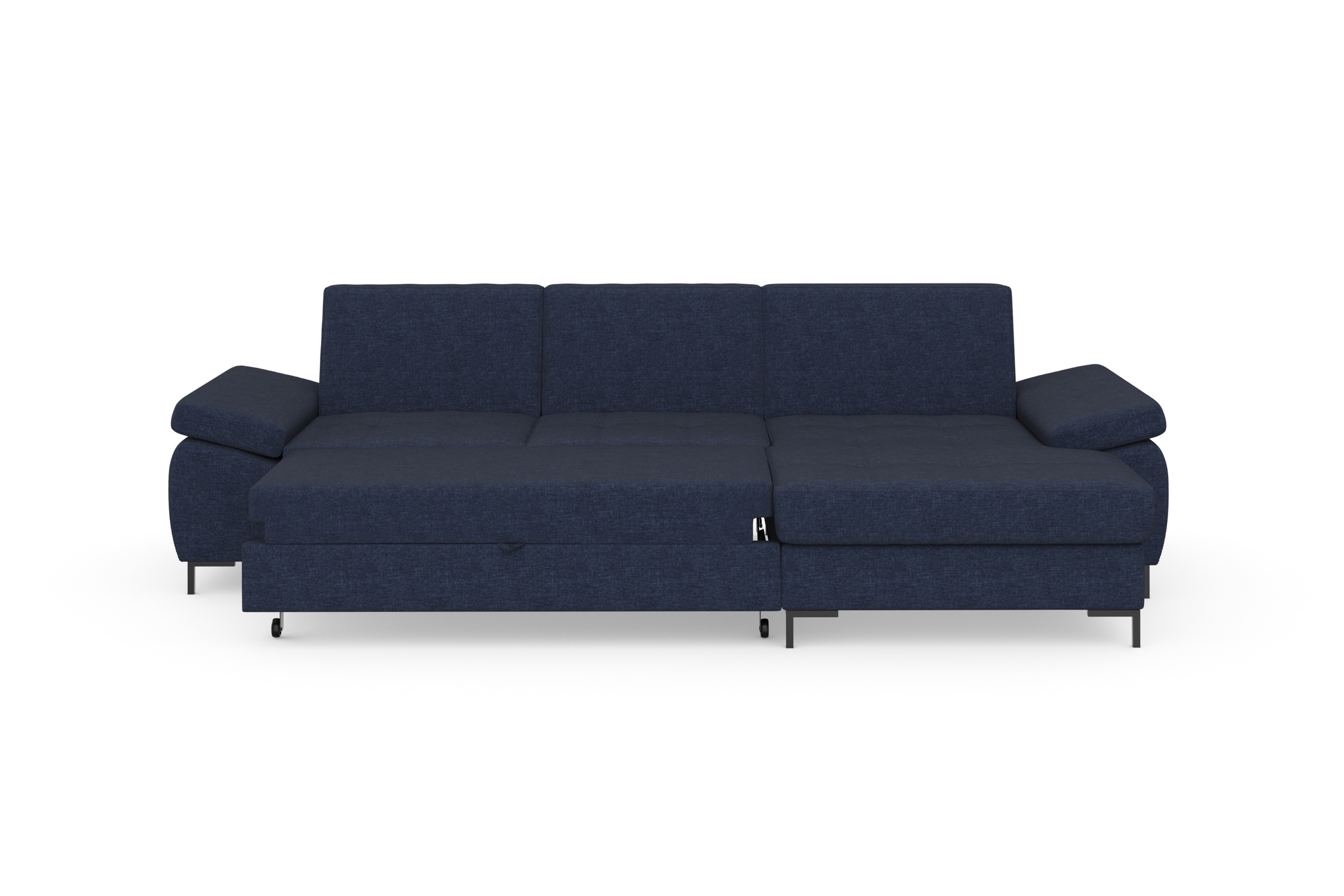 DOMO collection Ecksofa »Capelo, komfortabel, klare Linien zeichnen dieses Design aus, L-Form«, mit Armteilverstellung, wahlweise mit Bettfunktion, Federkern