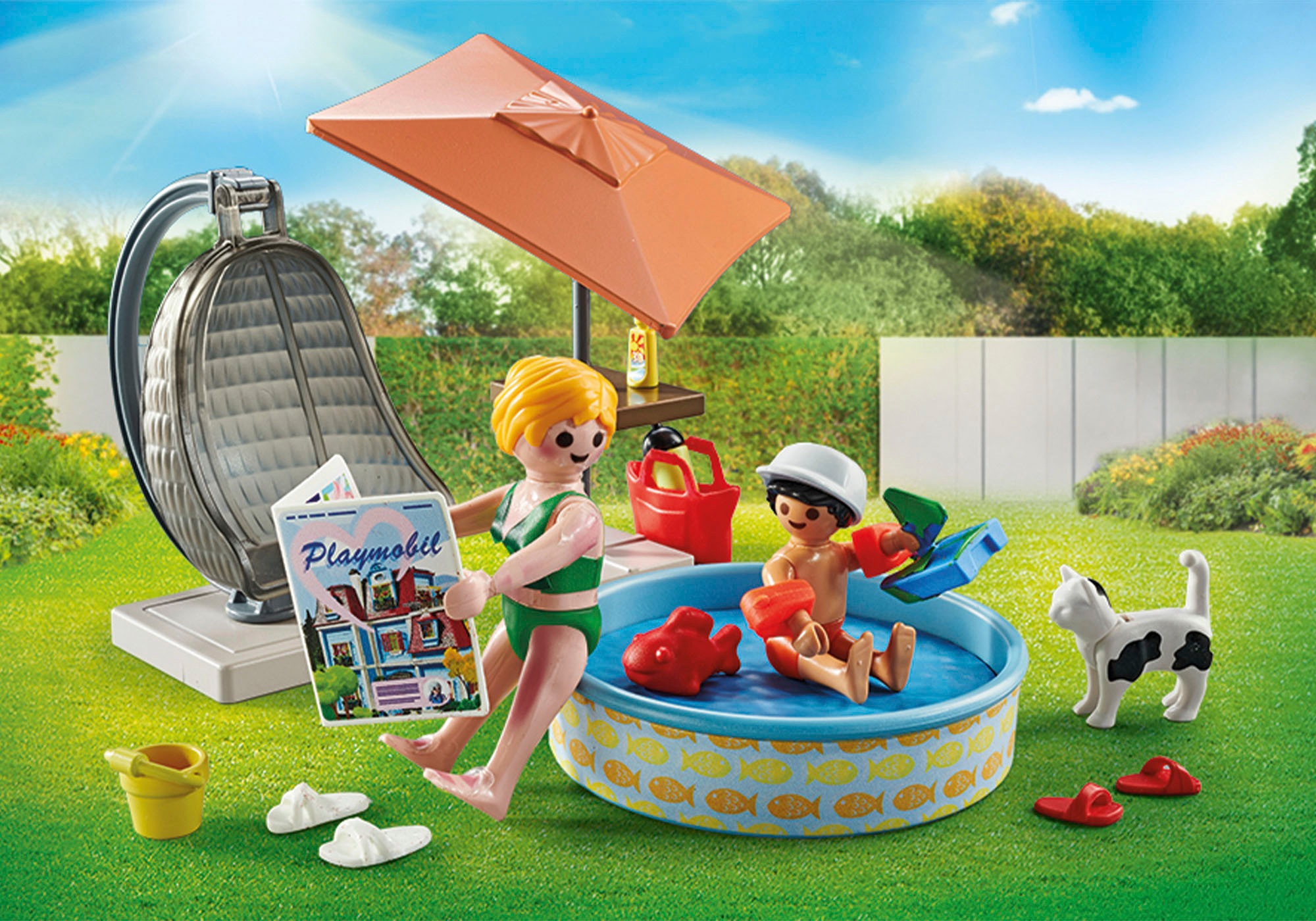 Playmobil® Konstruktions-Spielset »Planschspaß zu Hause (71476), City Life«, (29 St.), teilweise aus recyceltem Material; Made in Europe