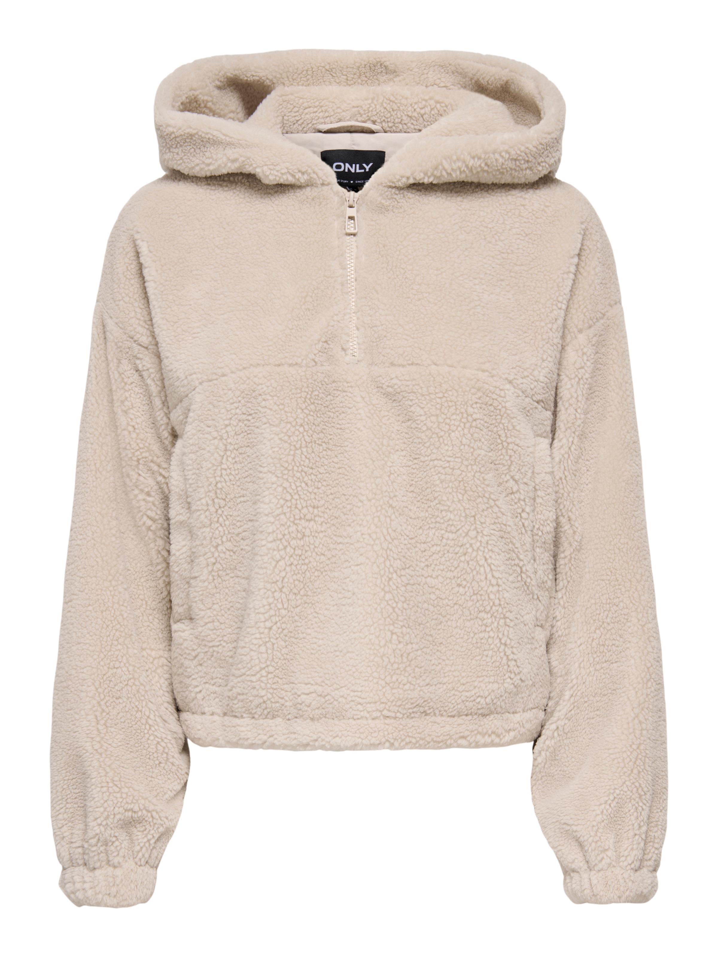 ONLY Fleecejacke »ONLSIENA TEDDY ANORAK LIFE CC OTW«, mit Kapuze