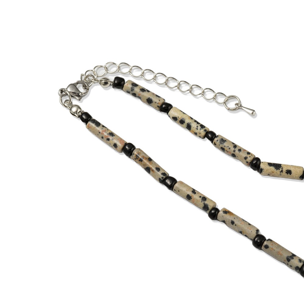 Firetti Collier »Schmuck Geschenk Edelstahl Halsschmuck Halskette Edelstein« Made in Germany - mit Dalmatiner Jaspis, Onyx