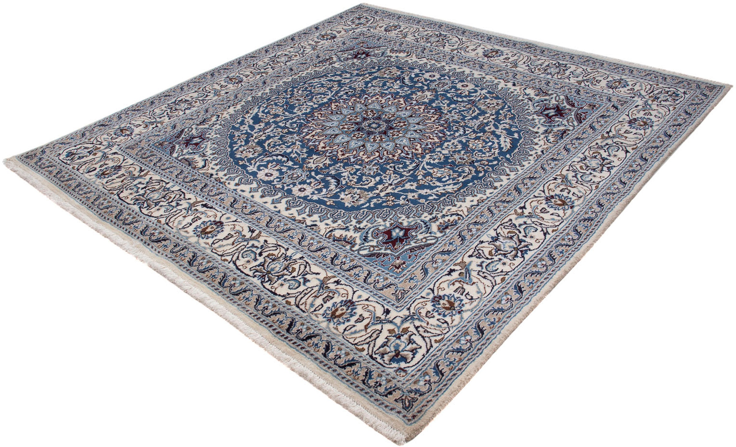 morgenland Orientteppich »Perser - Nain quadratisch - 205 x 193 cm - blau«, günstig online kaufen