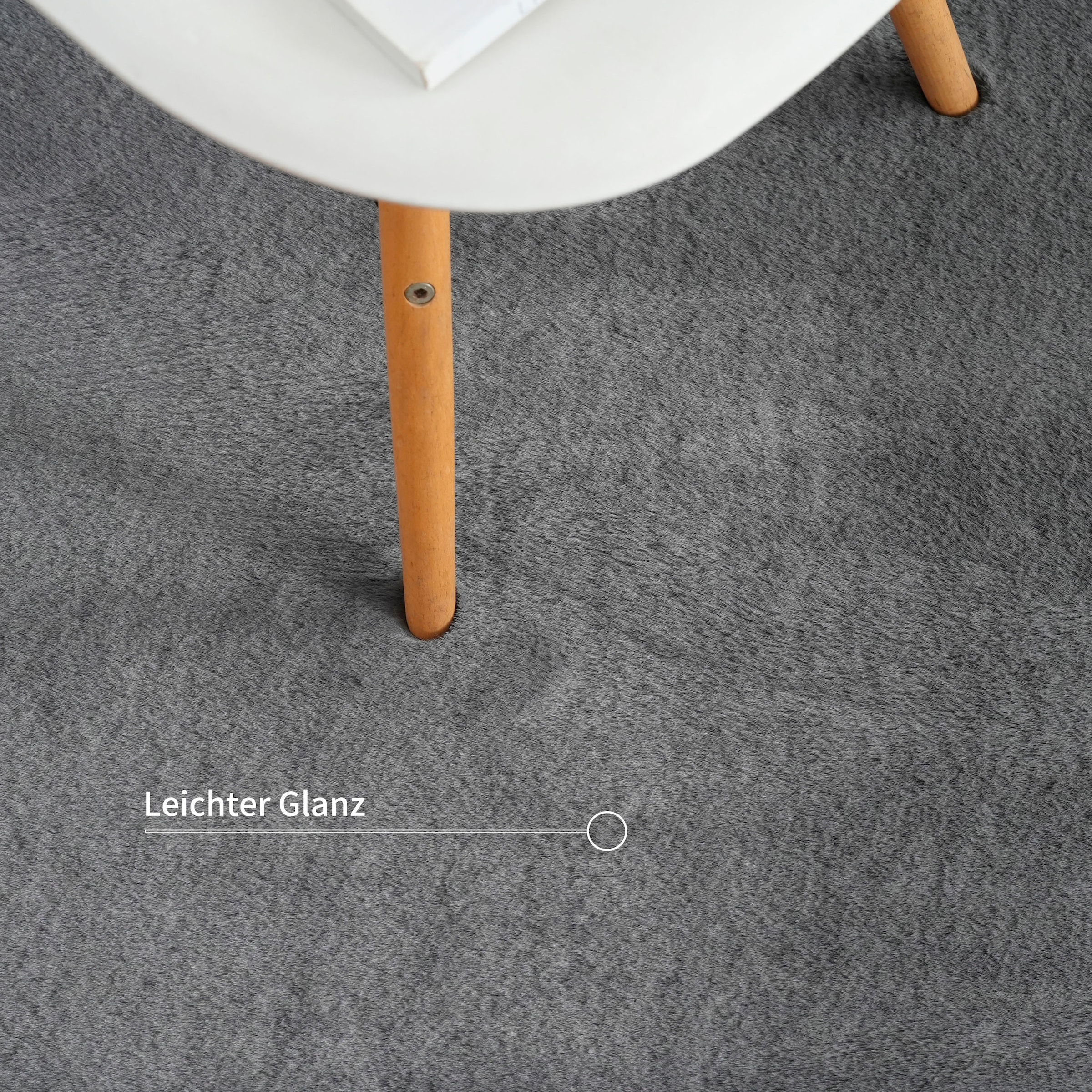 Bruno Banani Fellteppich »Rabbit 2, Kunstfell Teppich, Modern«, rechteckig, 25 mm Höhe, Kaninchenfell-Haptik, sehr weich, Wohnzimmer, Schlafzimmer, Esszimmer