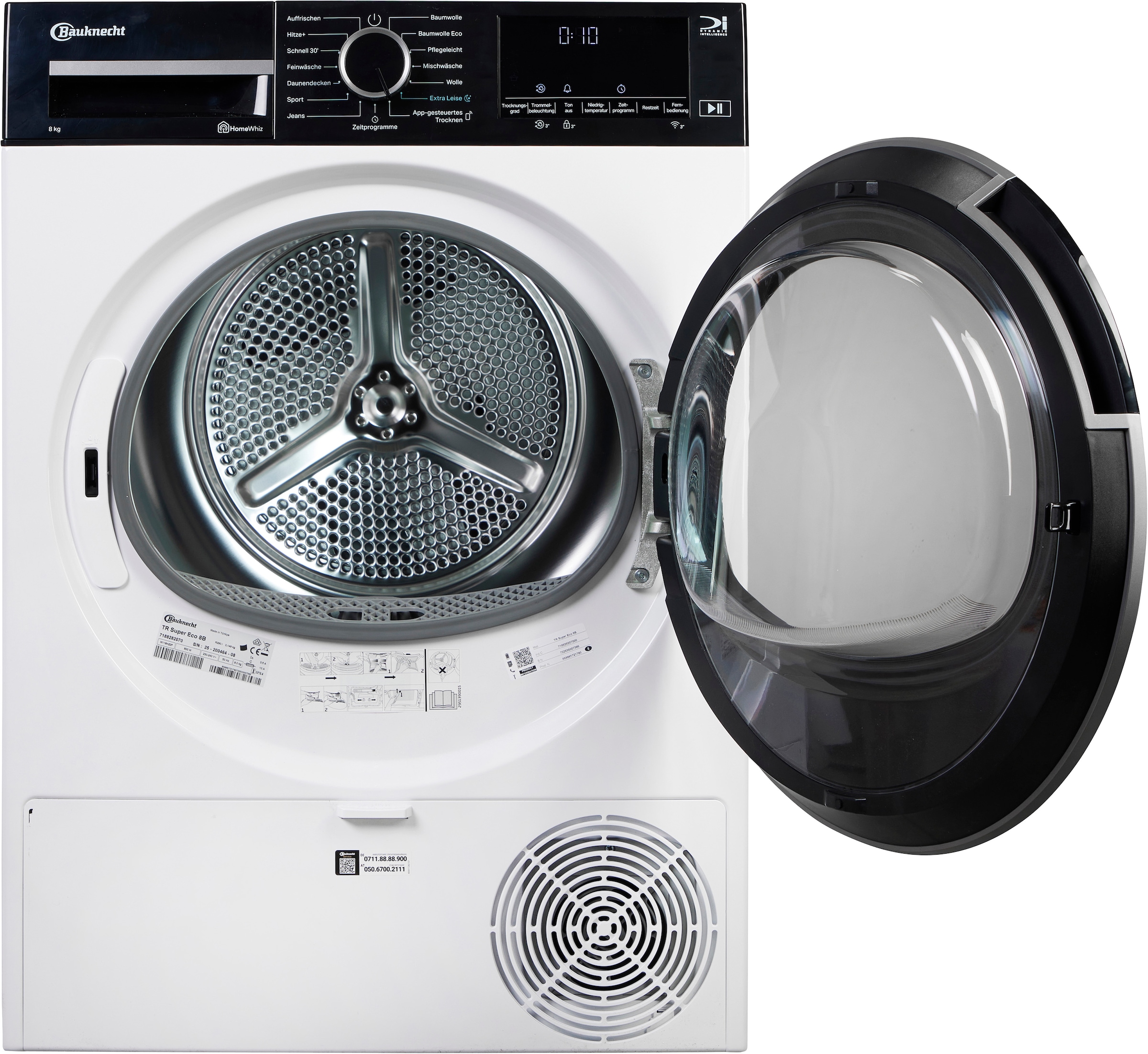 BAUKNECHT Wärmepumpentrockner »TR Super Eco 8B« Intelligentes Trocknen dank Dynamic Intelligence Technologie