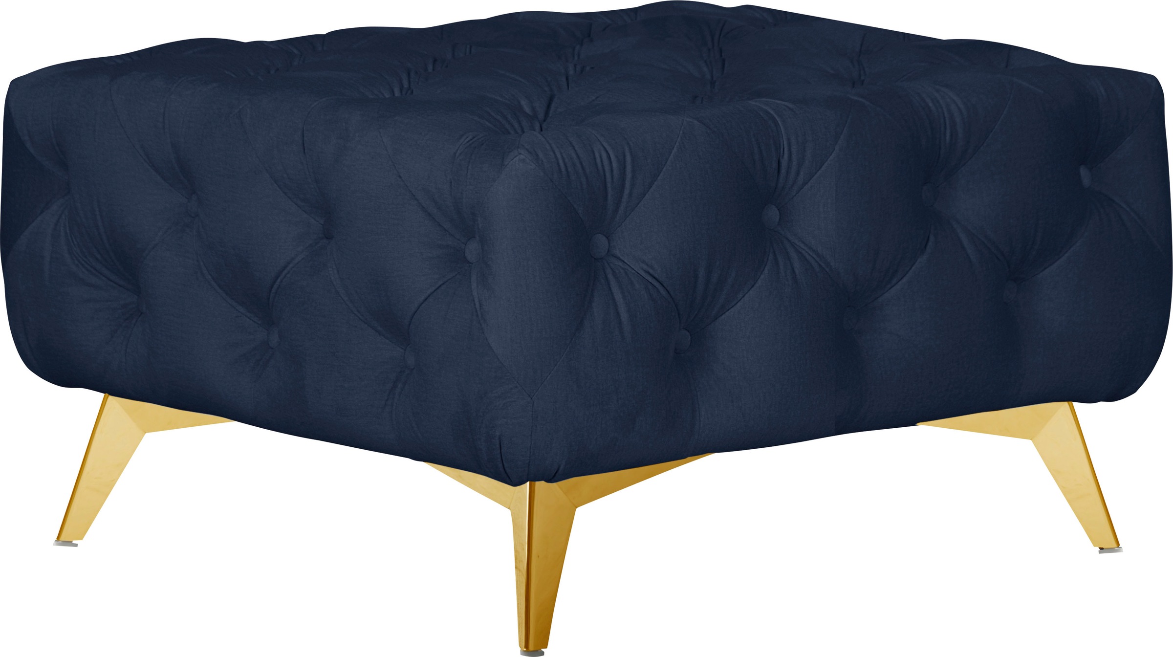 Leonique Polsterhocker »Amaury«, Chesterfield-Optik, Breite 80cm, Fußfarbe wählbar