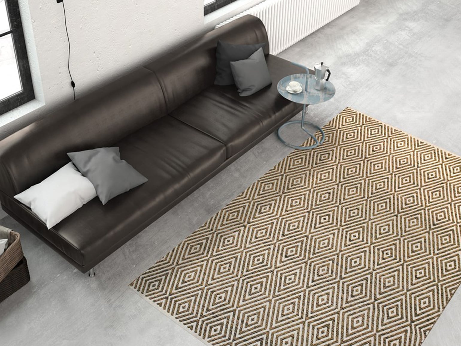 calo-deluxe Teppich »Luba 333«, rechteckig, 7 mm Höhe, reine Baumwolle, Wohnzimmer