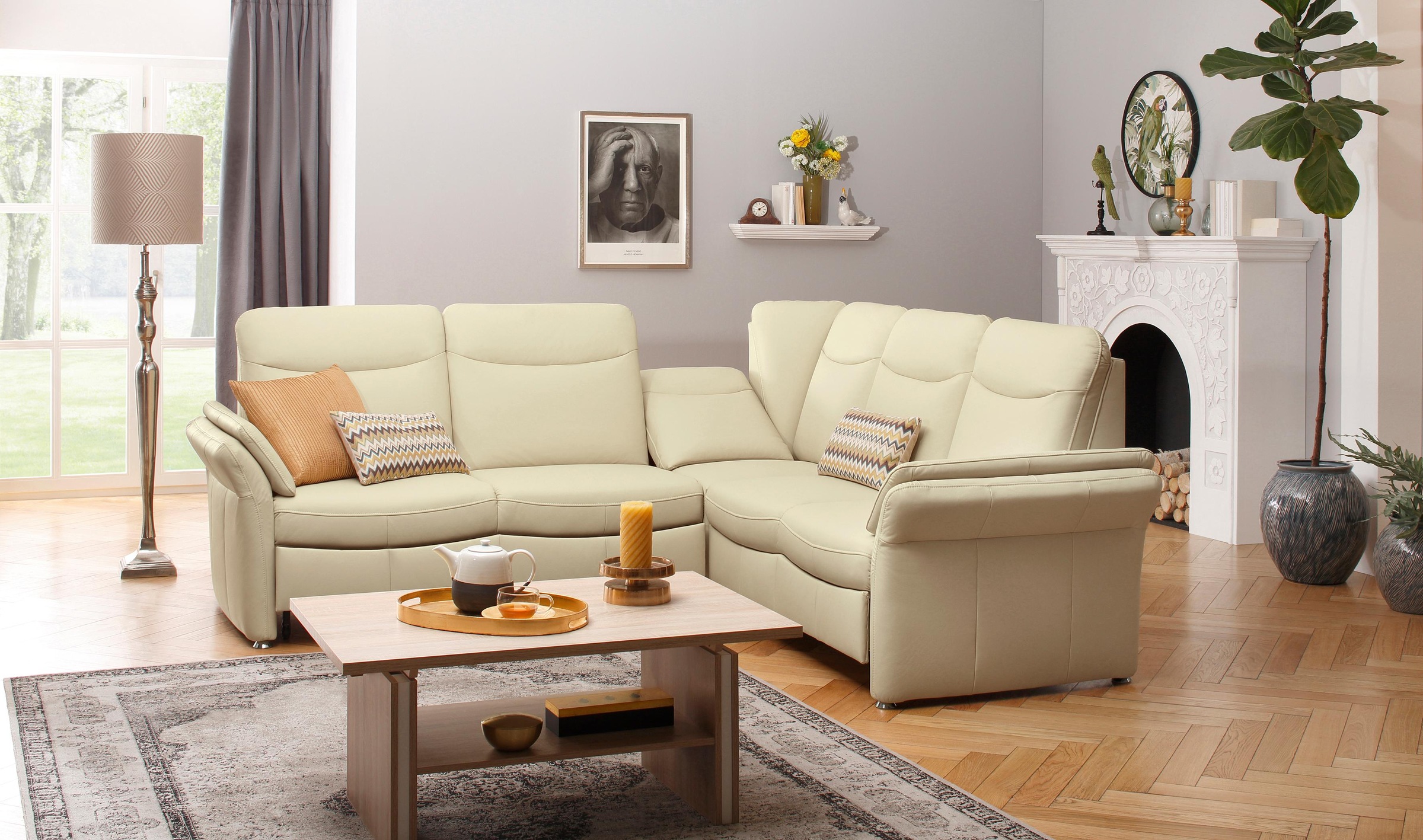 Home affaire Ecksofa »Tahoma L-Form«, mit Armlehnfunktion, wahlweise Bettfu günstig online kaufen