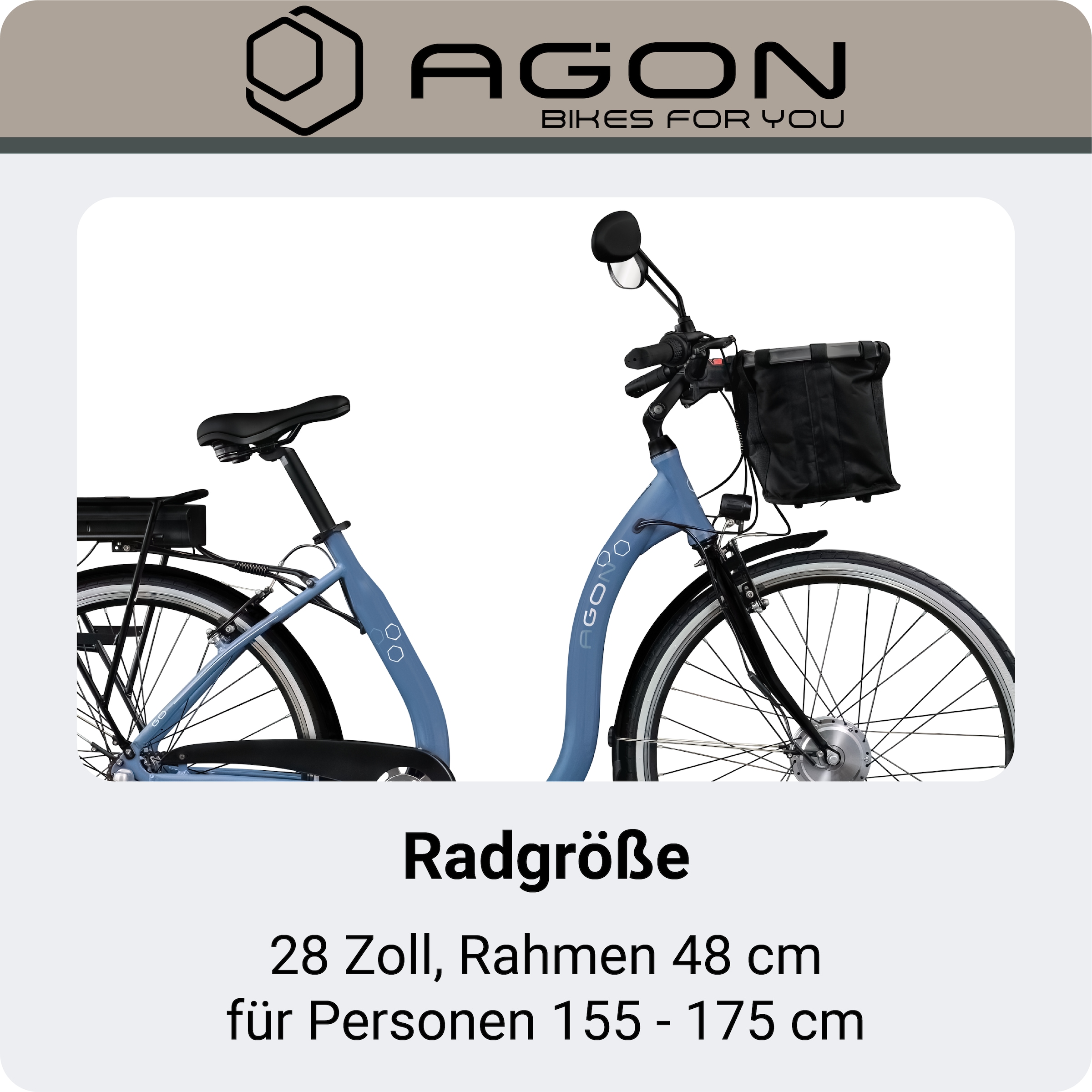 AGON »Assist« 3 Gang Nabenschaltung Frontmotor 250 W tiefer Einstieg